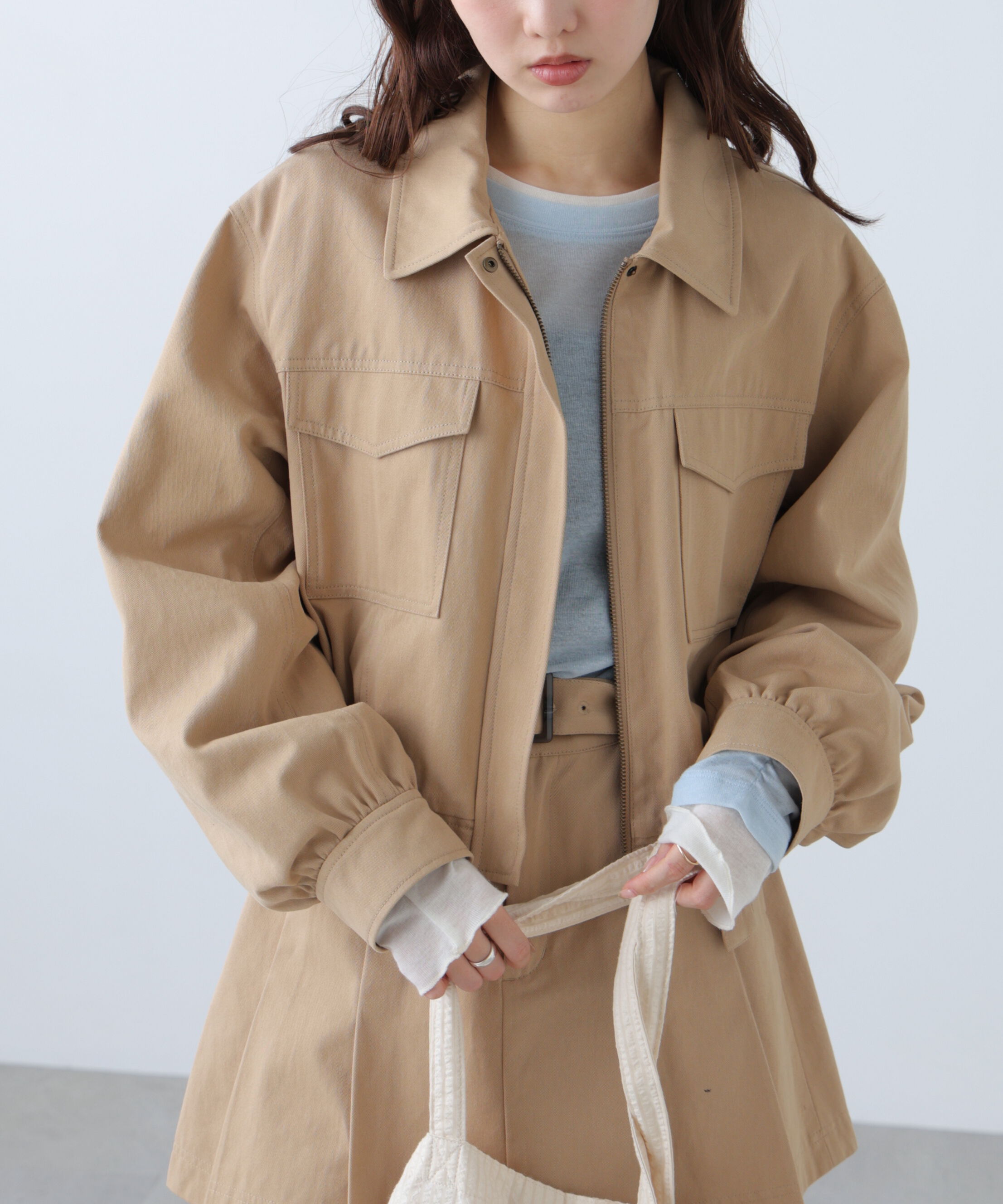  「〈セットアップ対応〉ショート丈ブルゾン」|ブルゾン・スタジャン|