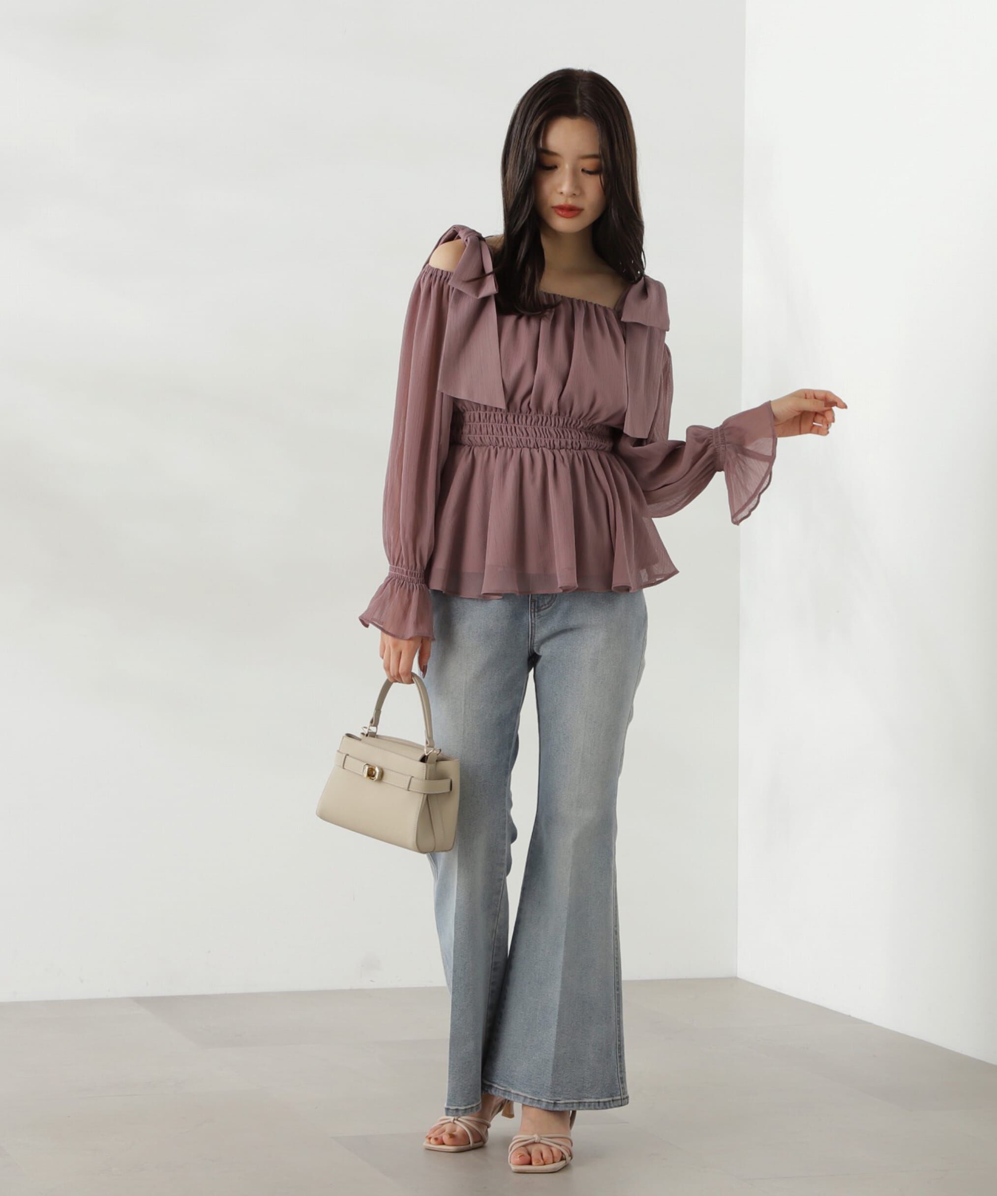 PROPORTION BODY DRESSING「ベルボトムデニムパンツ24AW」|その他|ライトブルー