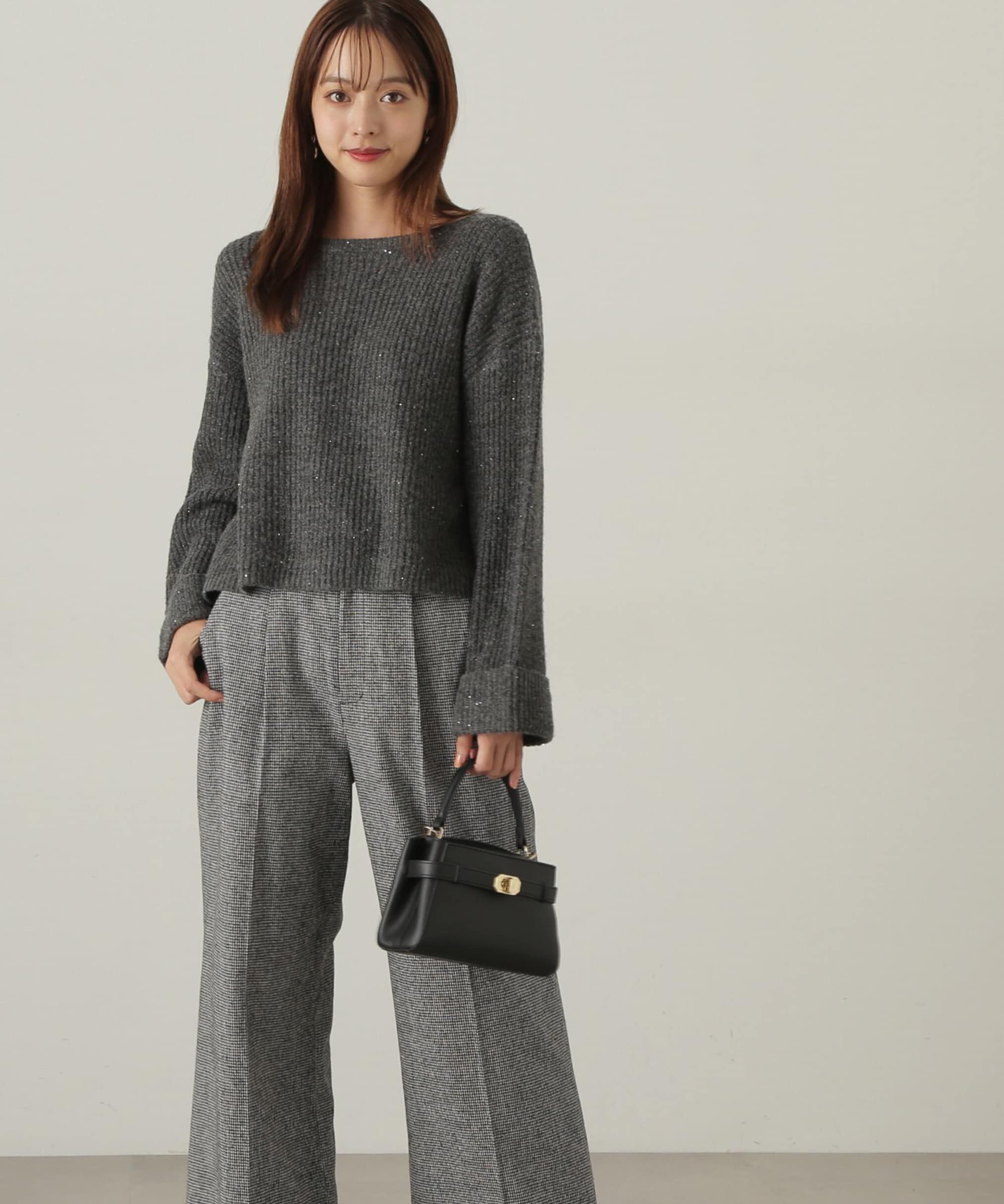 PROPORTION BODY DRESSING「スパンコール畦ニット WEB限定カラー：ブルー　24AW」|ニット・セーター|