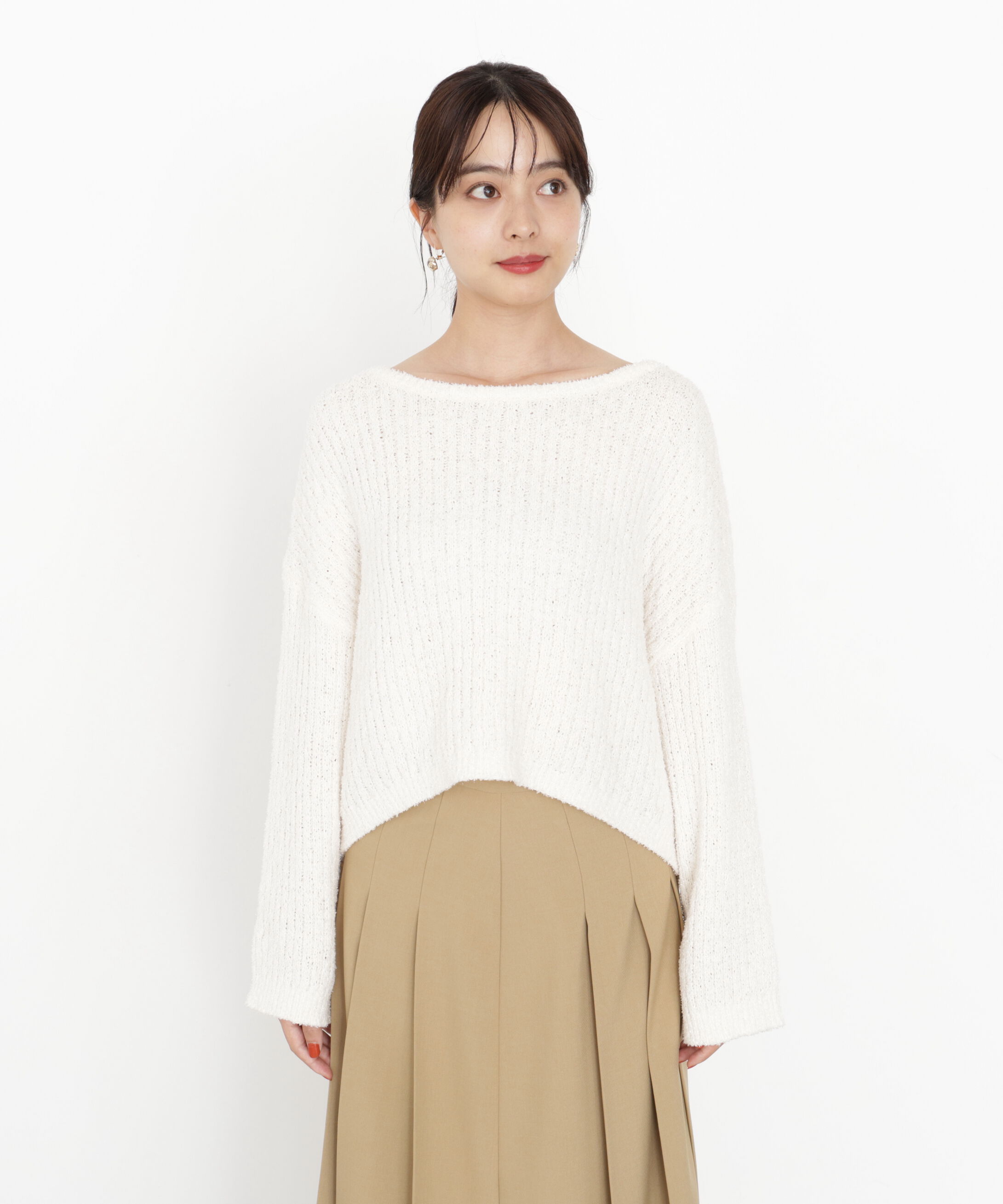 PROPORTION BODY DRESSING「フィルムモール短丈ニット 25AW」|ニット・セーター|