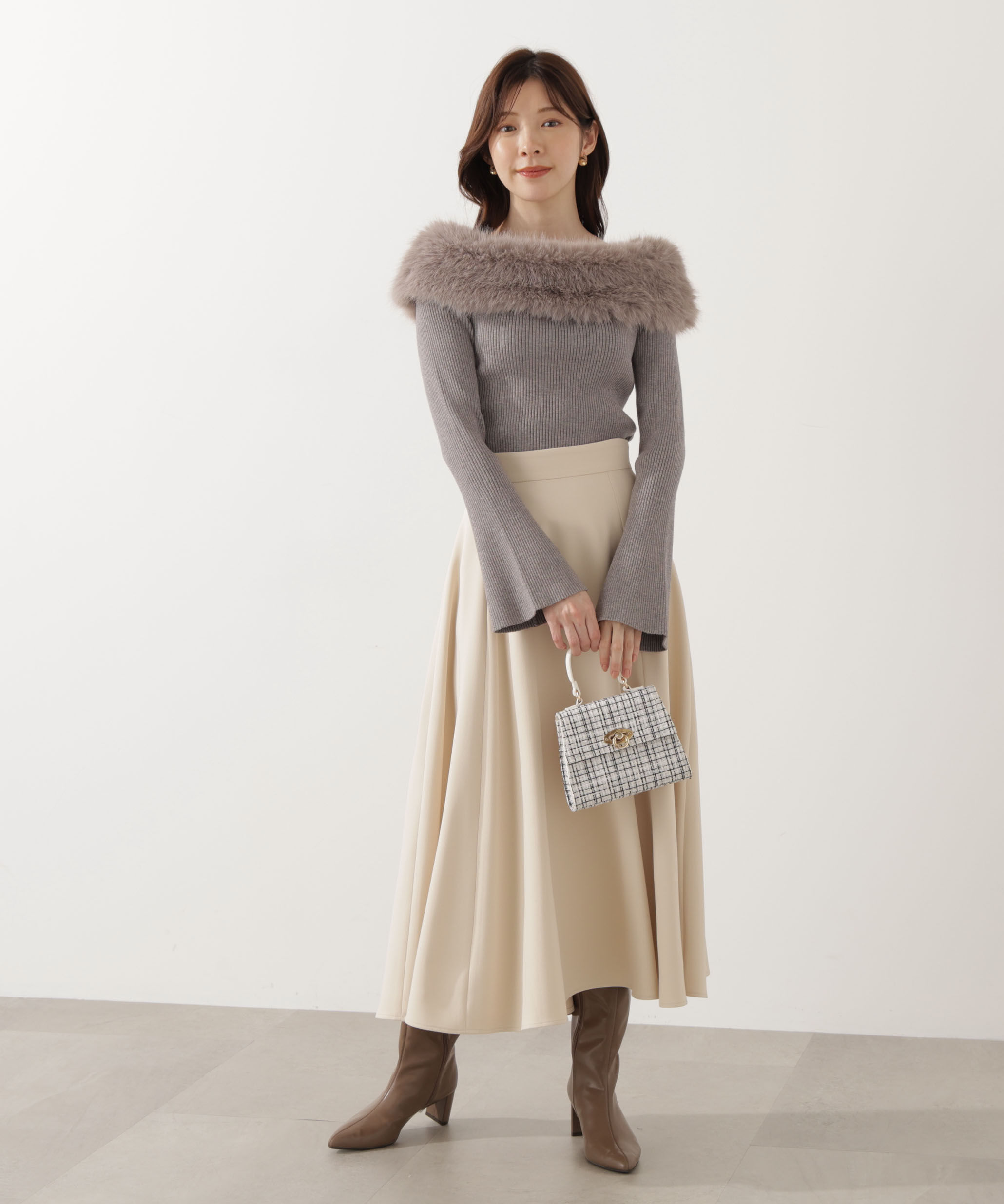 PROPORTION BODY DRESSING「＜ウォッシャブル＞ウィンターフレアースカート 25AW」|スカート|