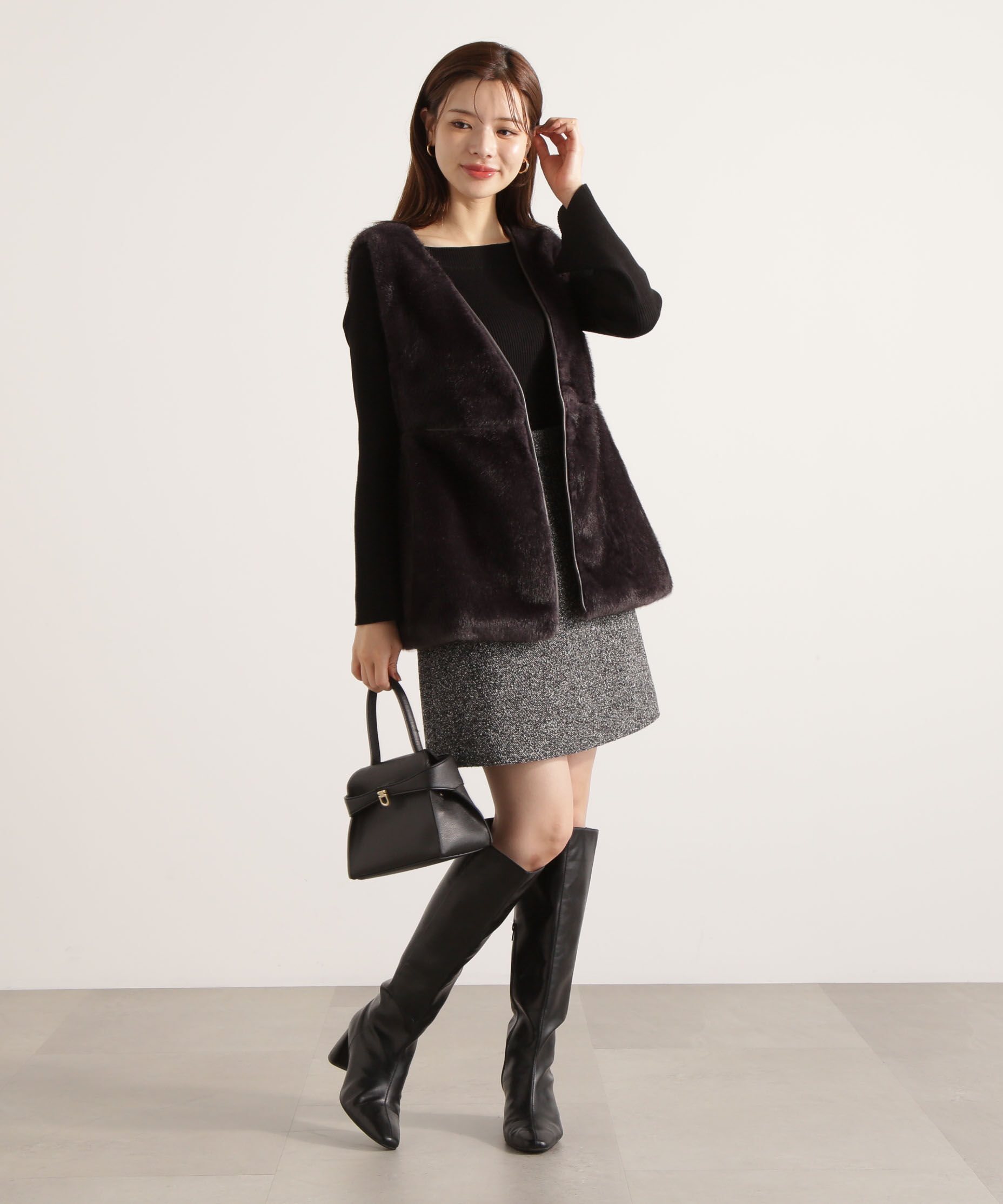 PROPORTION BODY DRESSING「ツイードミニスカート」|スカート|