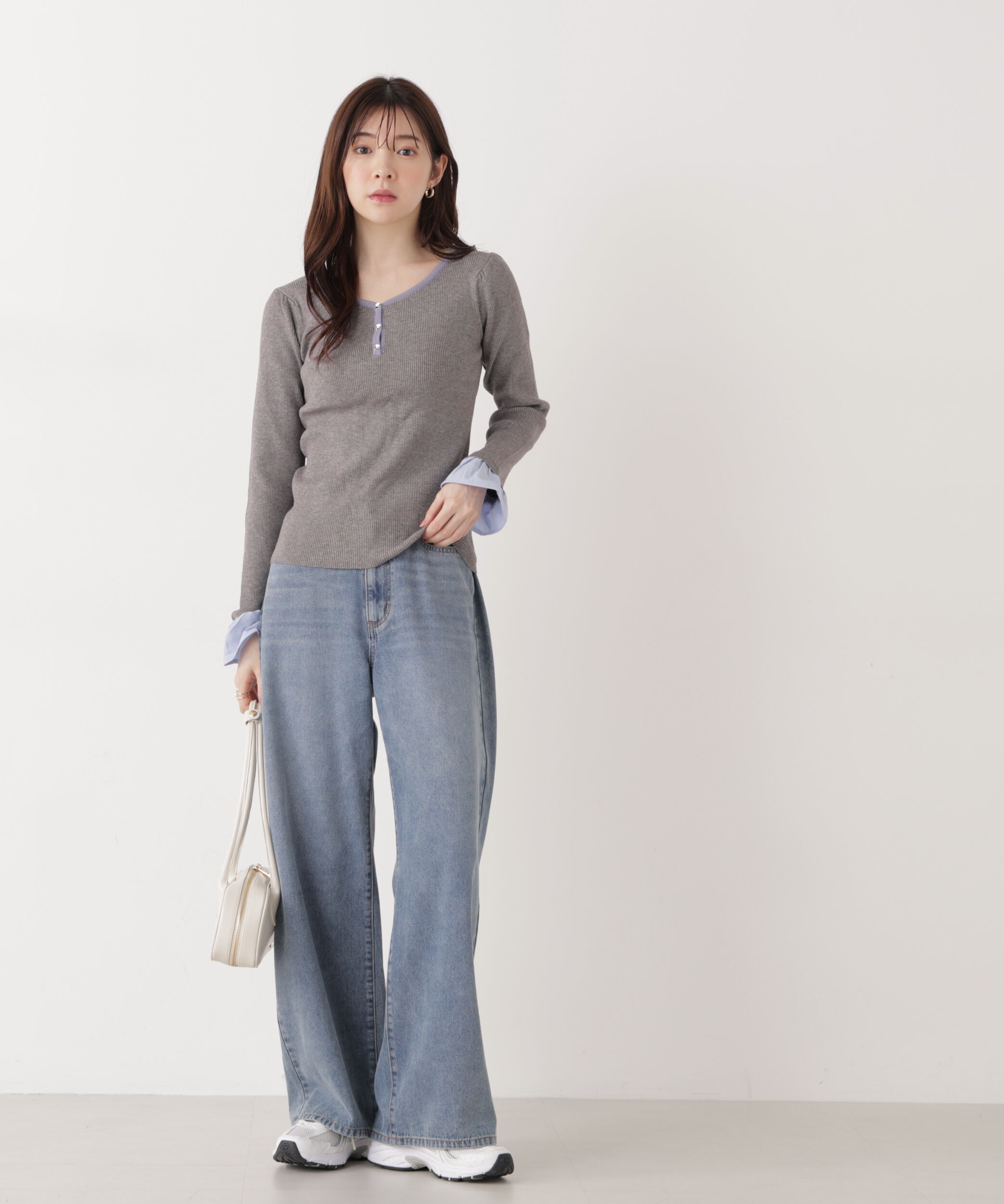 PROPORTION BODY DRESSING「異素材スリーブニット 25AW」|ニット・セーター|
