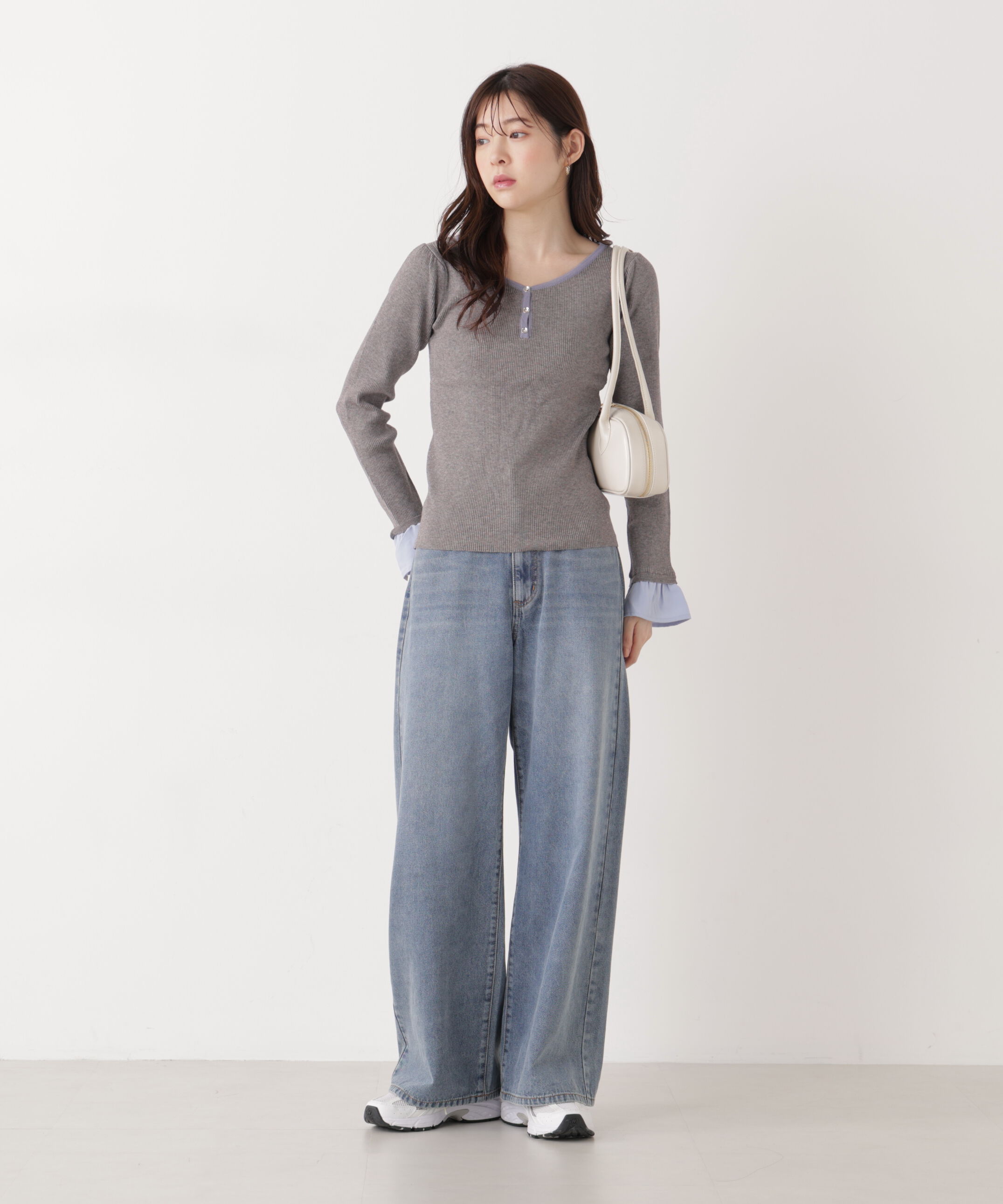 PROPORTION BODY DRESSING「異素材スリーブニット 25AW」|ニット・セーター|