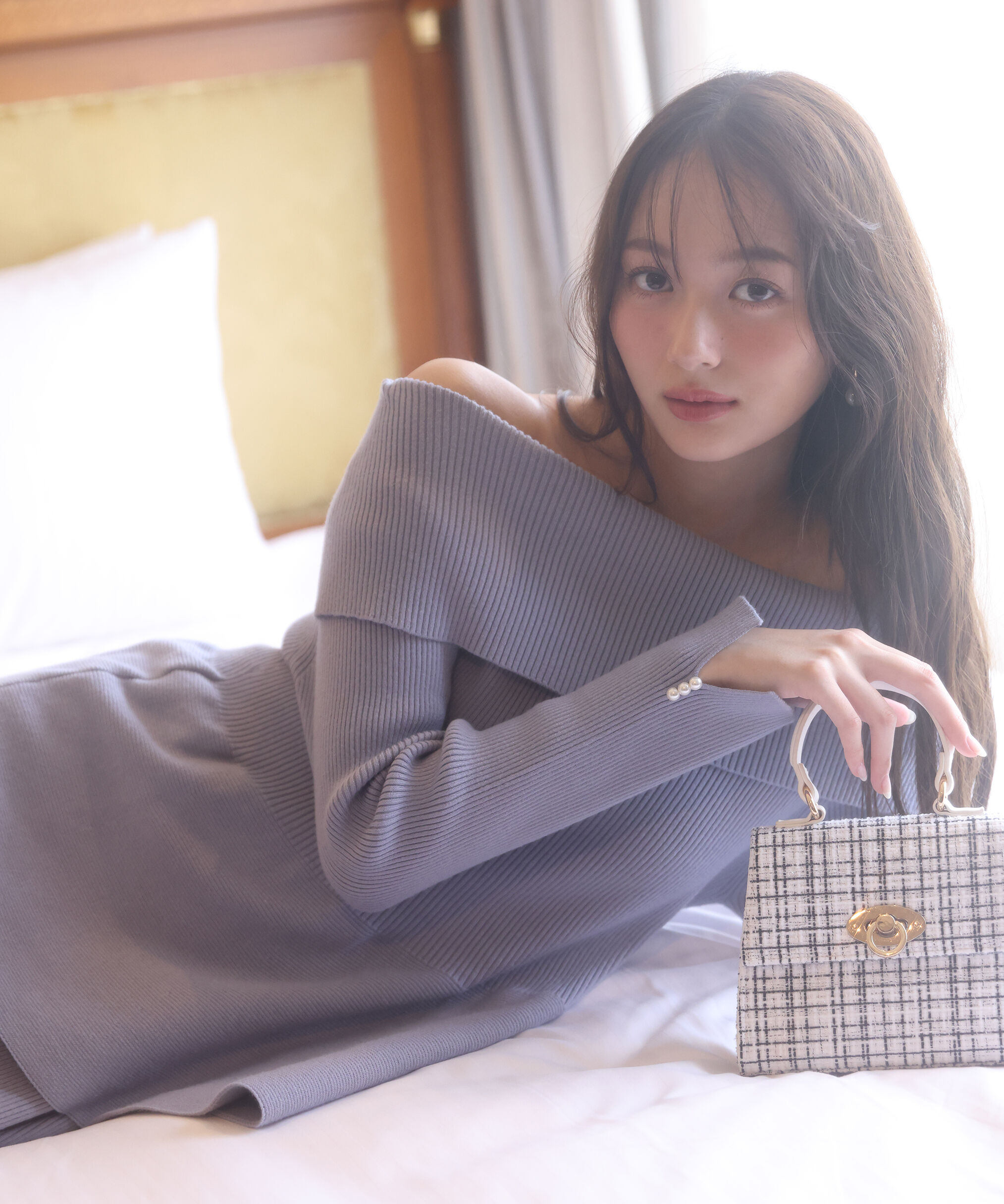 PROPORTION BODY DRESSING「オフショルペプラムニットセット　25AW」|ワンピース|