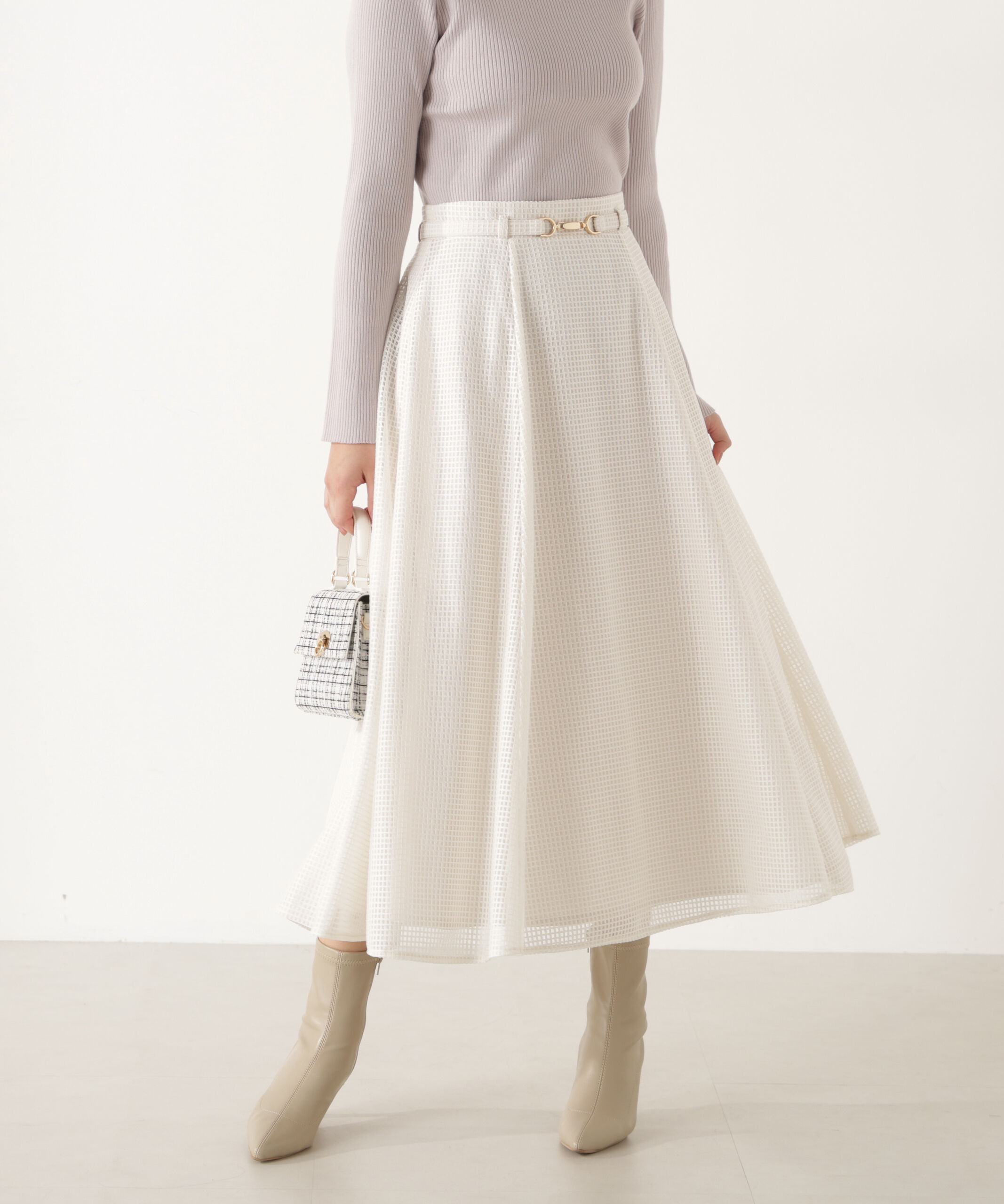 PROPORTION BODY DRESSING「ビット付きシアーメッシュスカート」|スカート|