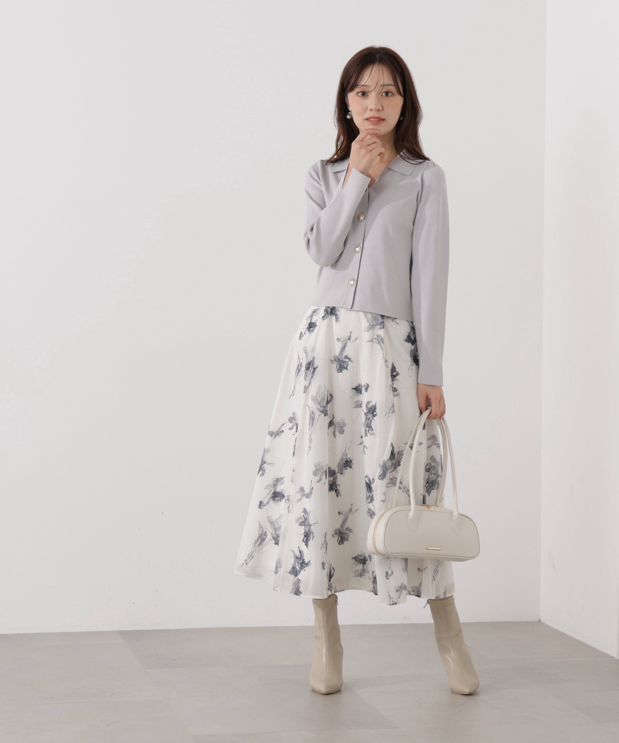 PROPORTION BODY DRESSING「＜ウォッシャブル/UV＞衿付き総針ニット」|ニット・セーター|