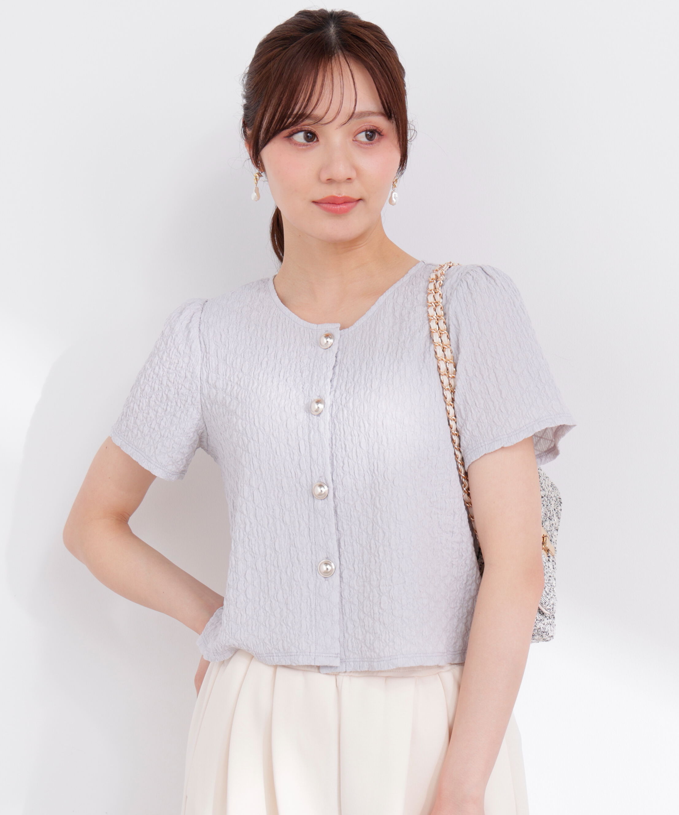 PROPORTION BODY DRESSING「シャーリングカットカーディガン 26SS」|カーディガン|