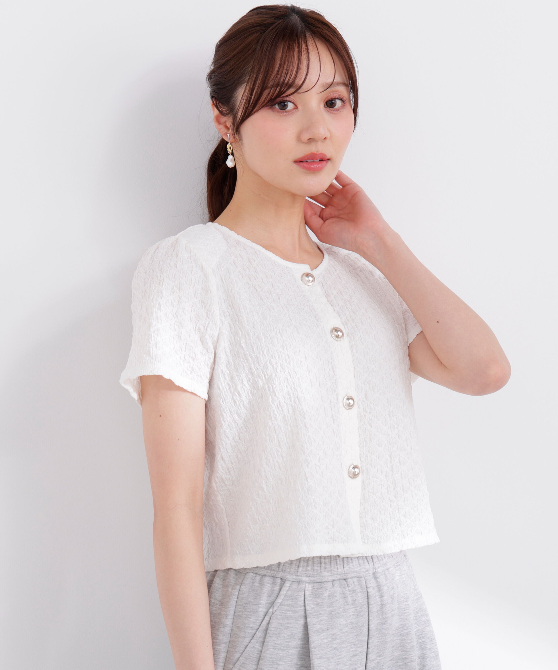 PROPORTION BODY DRESSING「シャーリングカットカーディガン 26SS」|カーディガン|