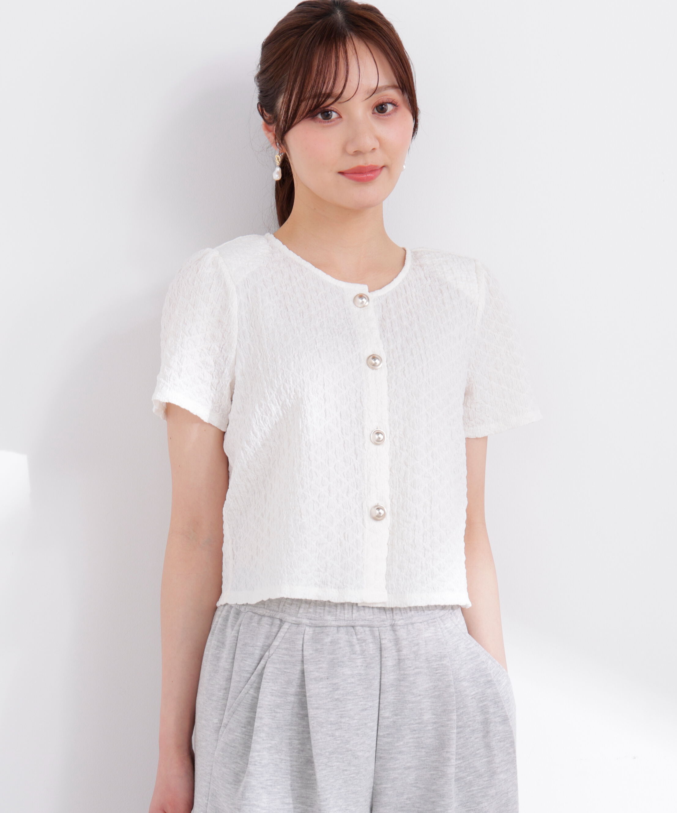 PROPORTION BODY DRESSING「シャーリングカットカーディガン 26SS」|カーディガン|