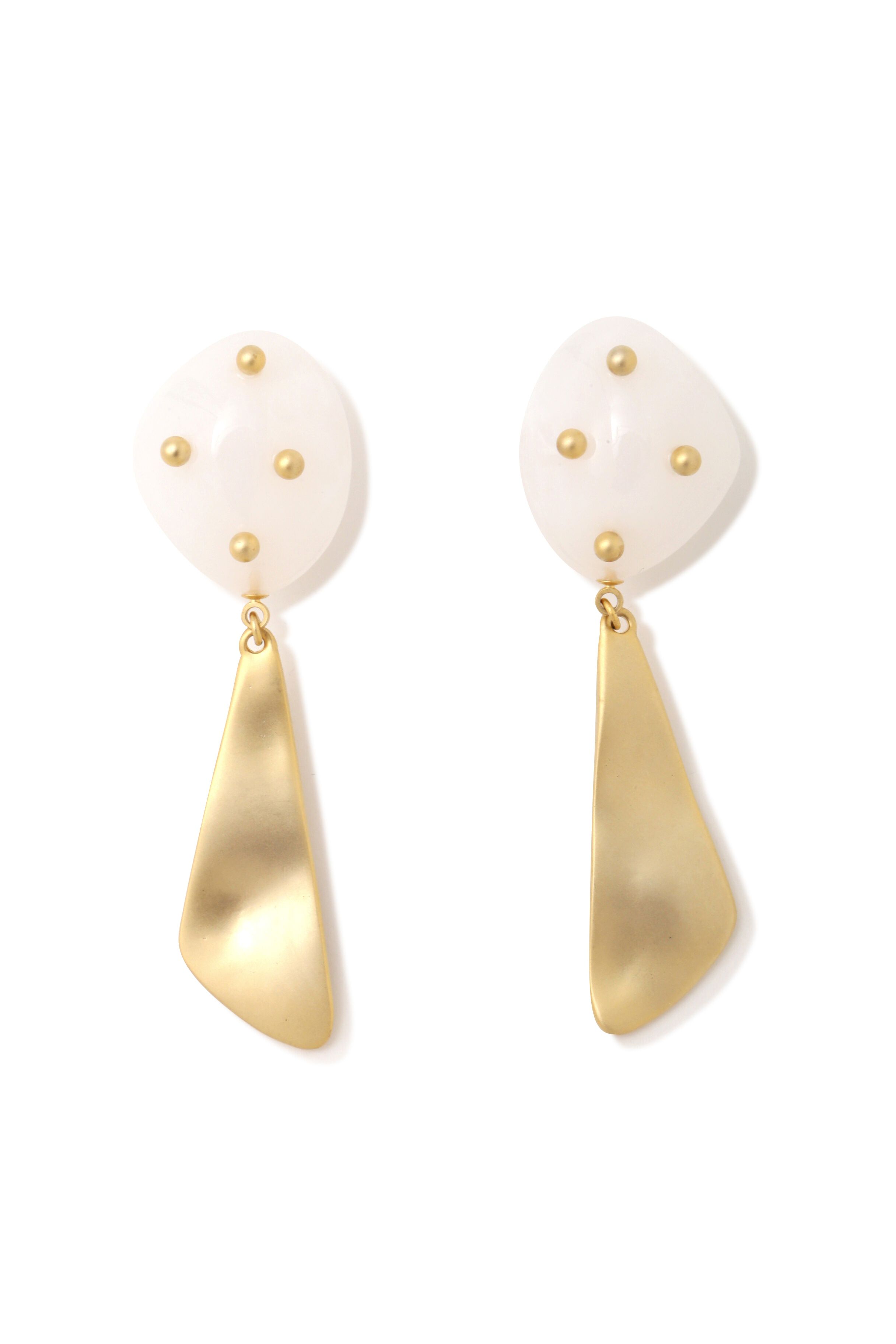  「◆スタッズストーンドロップピアス」|その他|