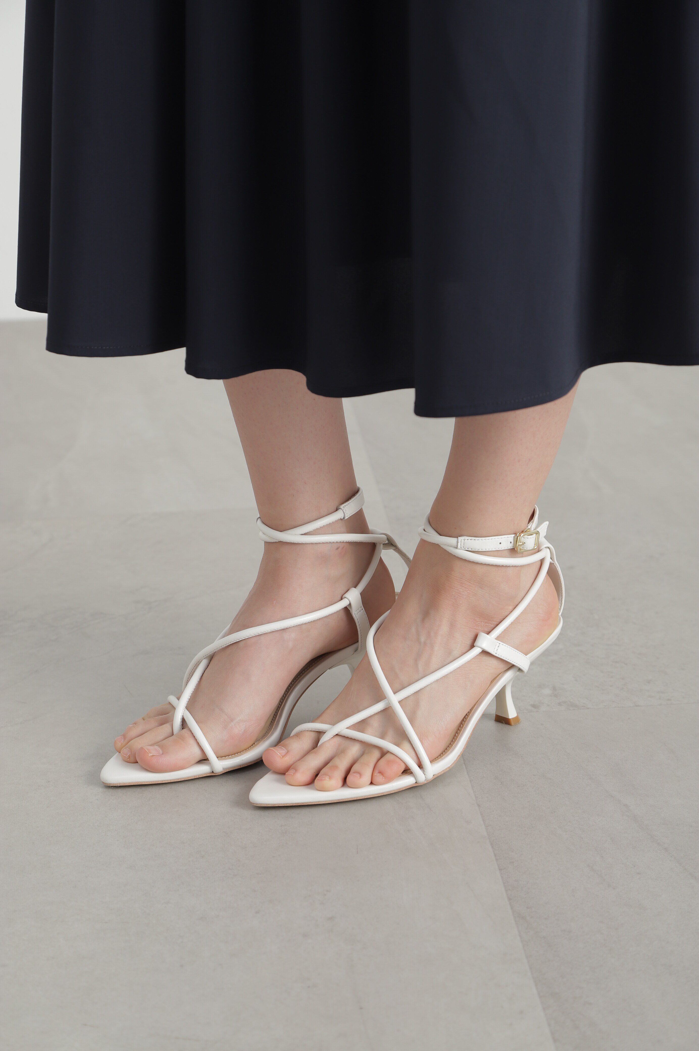  「◆ナローストラップサンダル」|その他|ホワイト