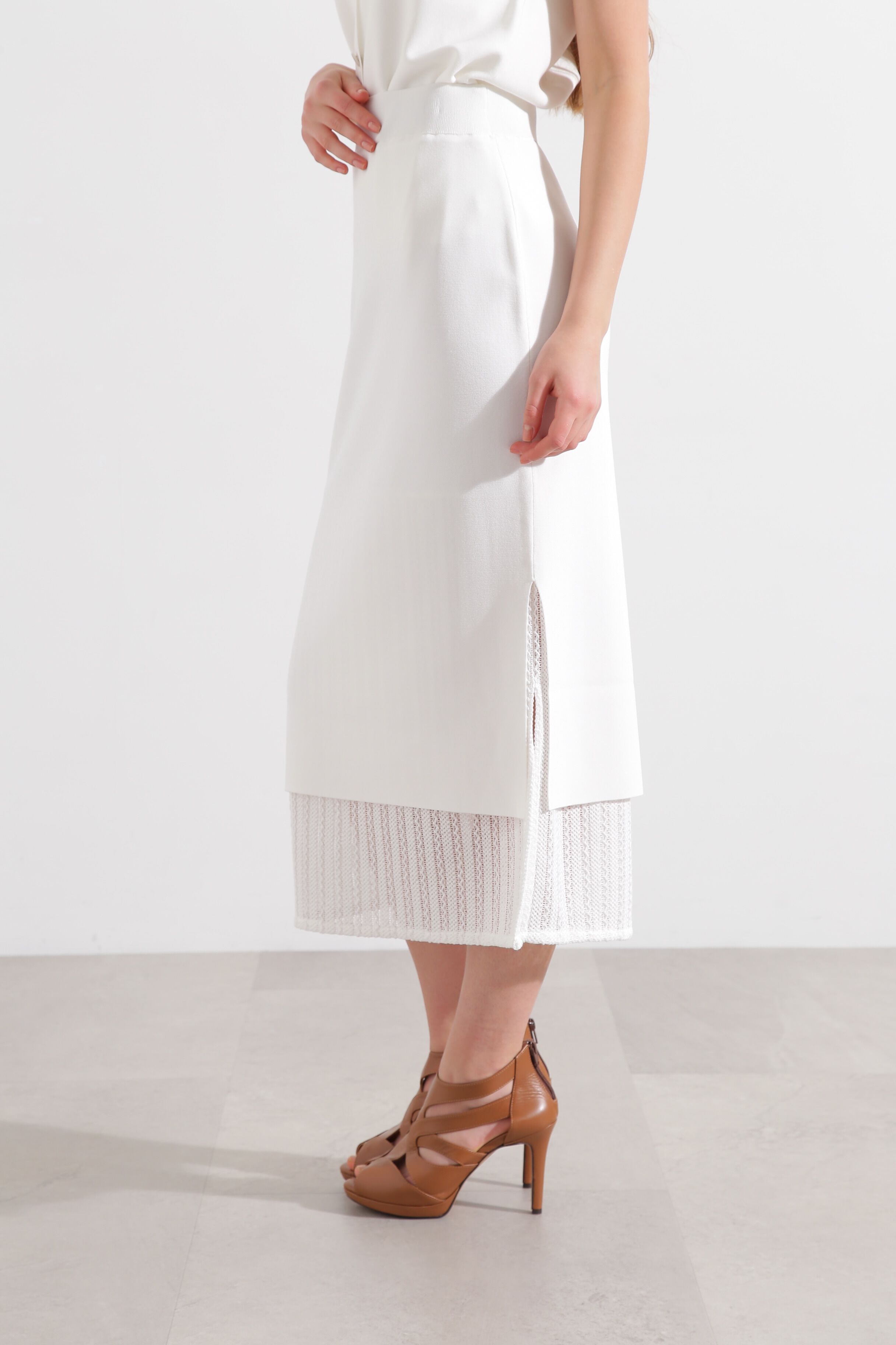  「◆レースコンビニットスカート」|スカート|