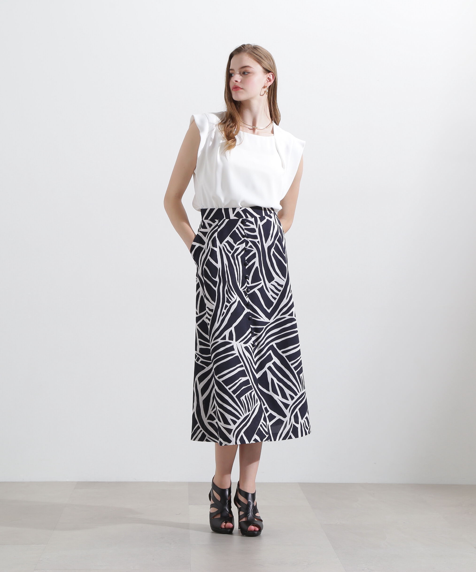  「◆カフスフレンチスリーブブラウス」|シャツ・ブラウス|