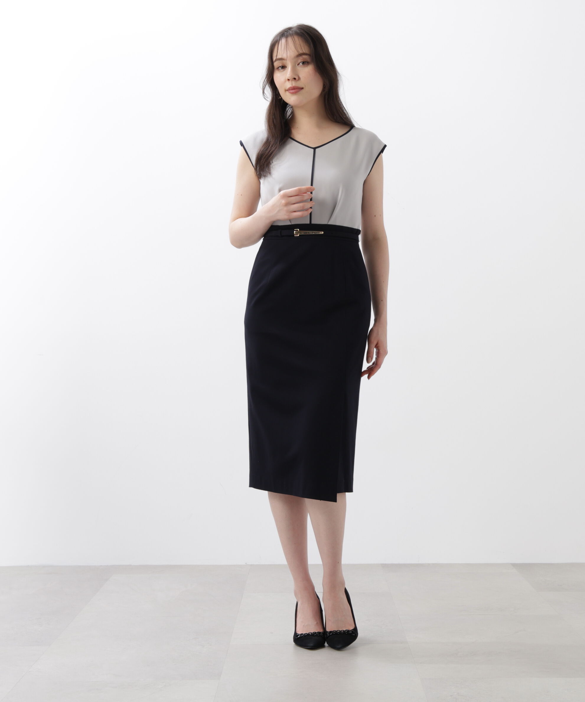  「◆バイカラーコンビワンピース」|ワンピース|