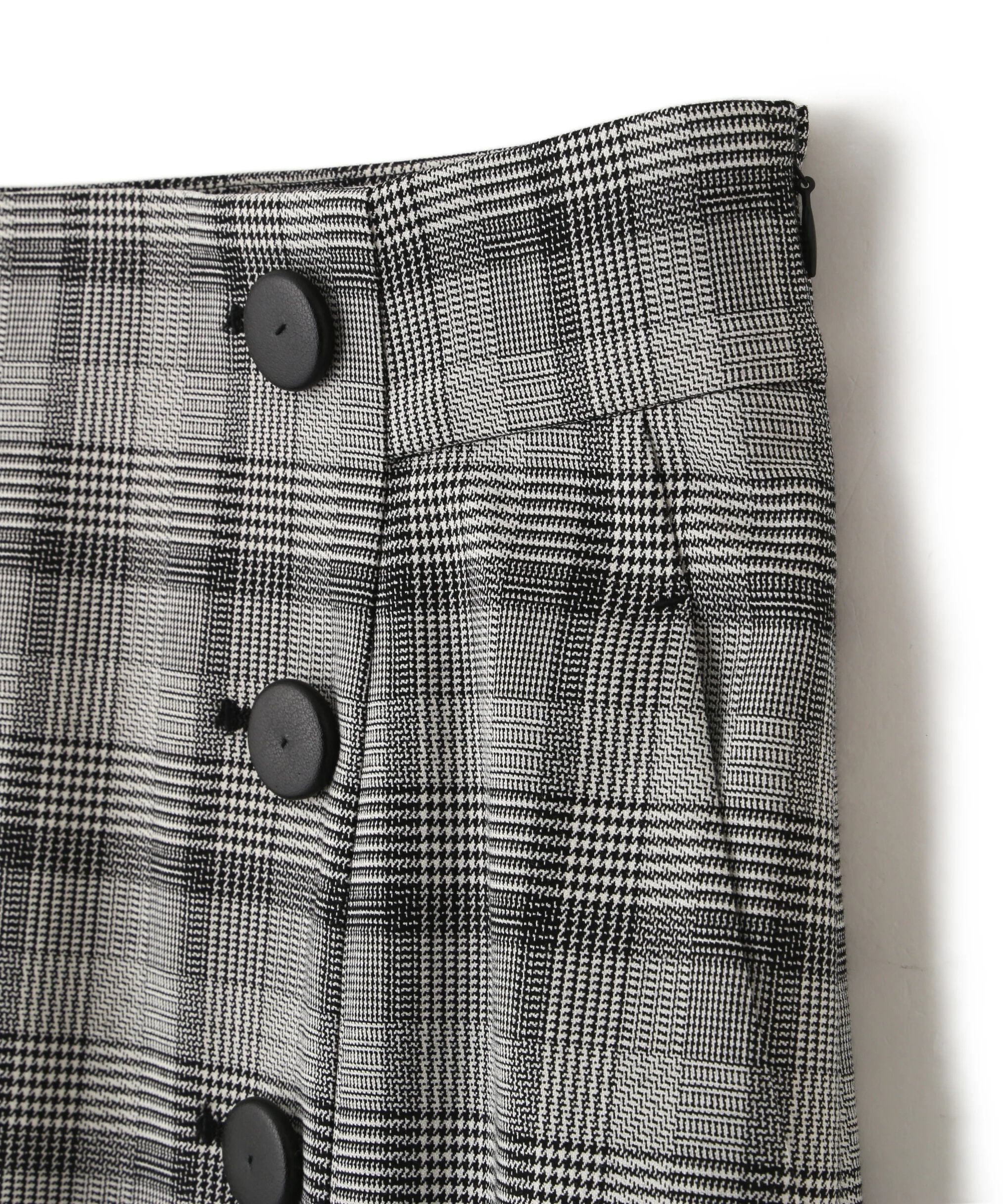  「◆グレンチェックアシンメトリーラッフルスカート」|スカート|