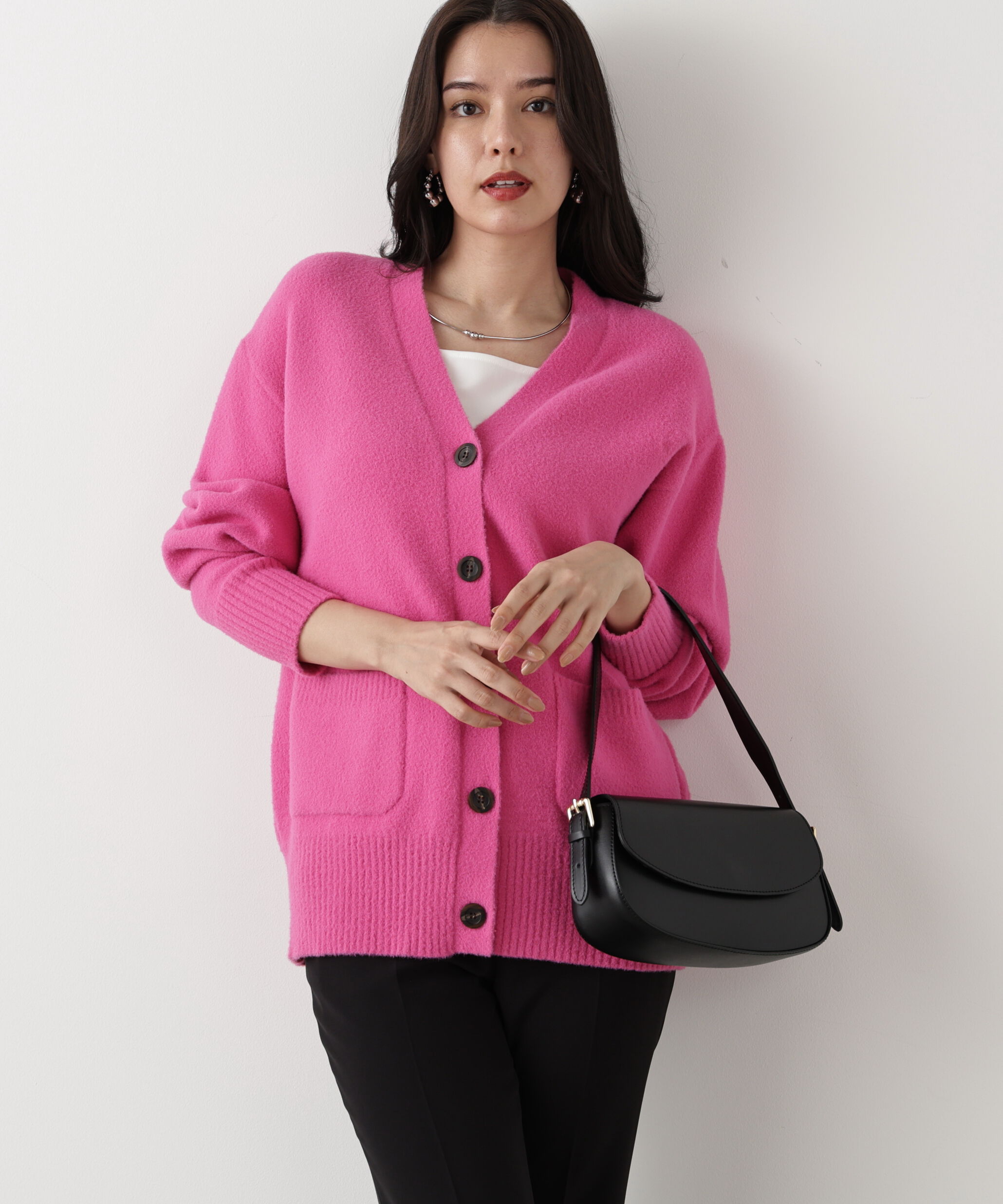  「◆［WEB限定色 ピンク］フェザーヤーンオーバーカーディガン」|その他|