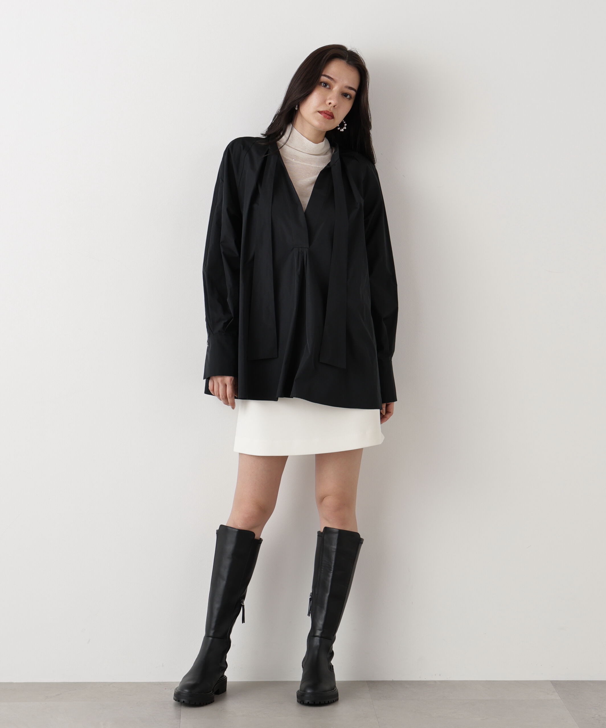  「◆タックフレアボウブラウス」|シャツ・ブラウス|