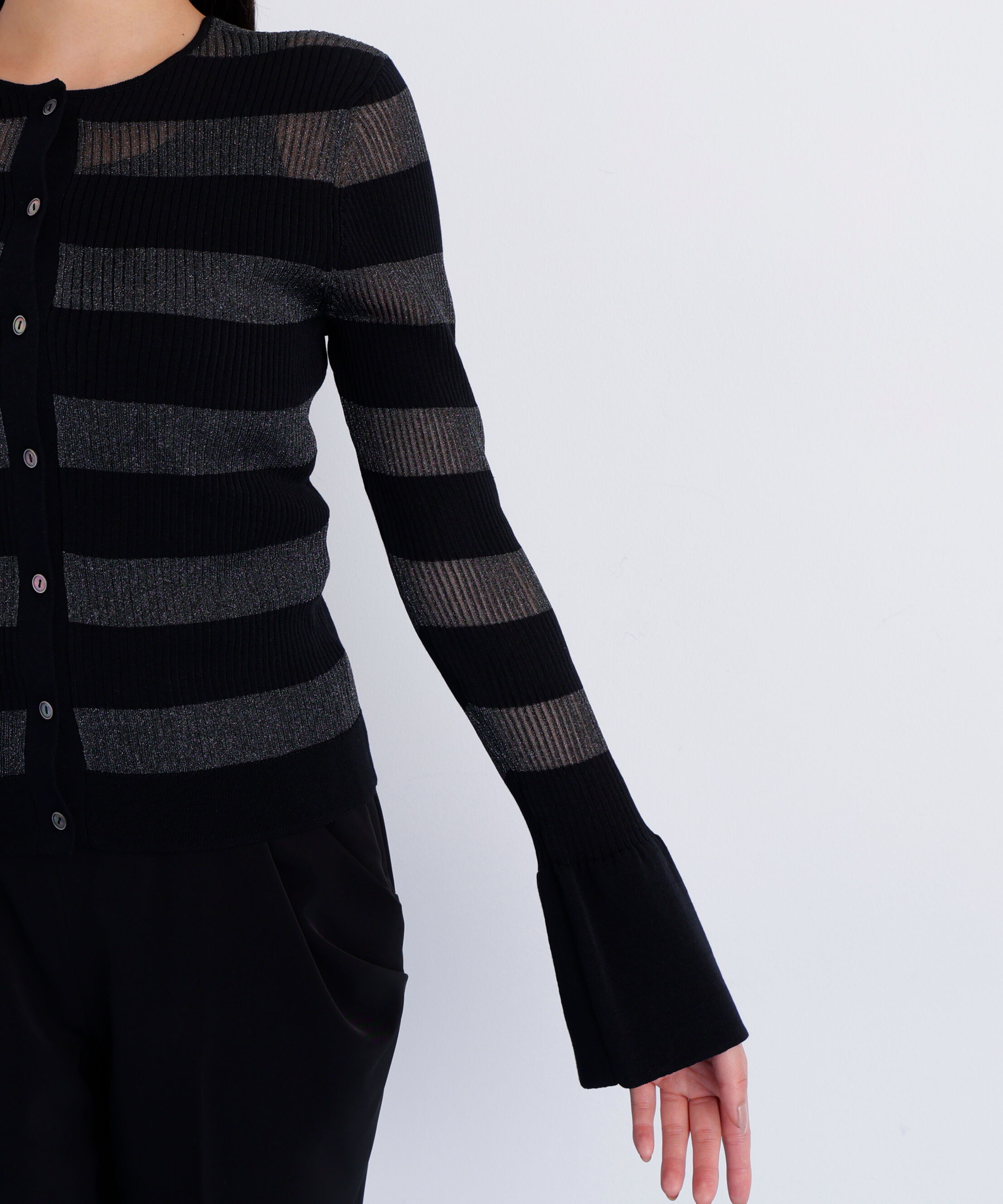  「［美香さん着用］リブシアーボーダーカーディガン」|その他|