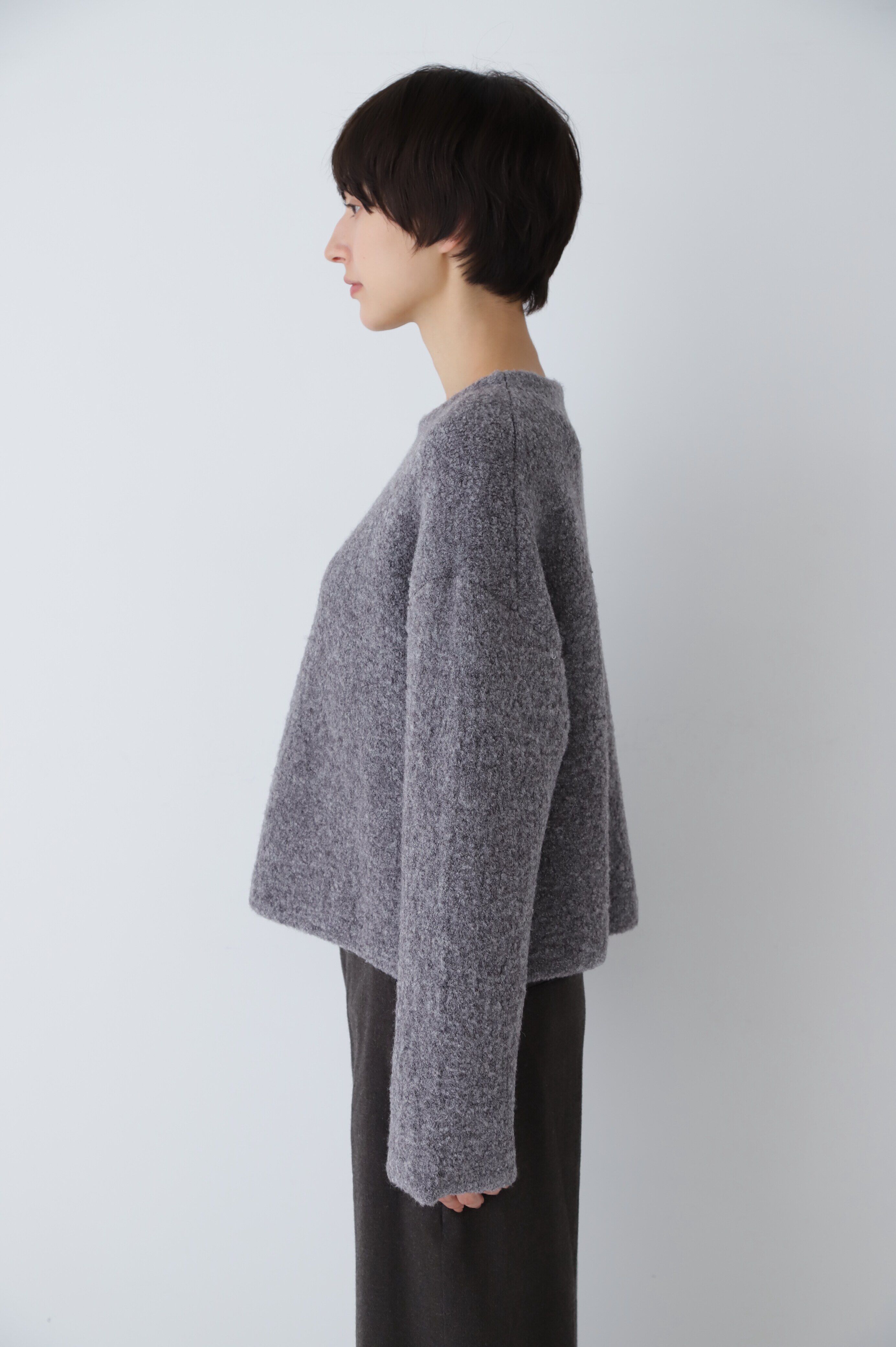  「◆接結ブークレニットプルオーバー」|ニット・セーター|