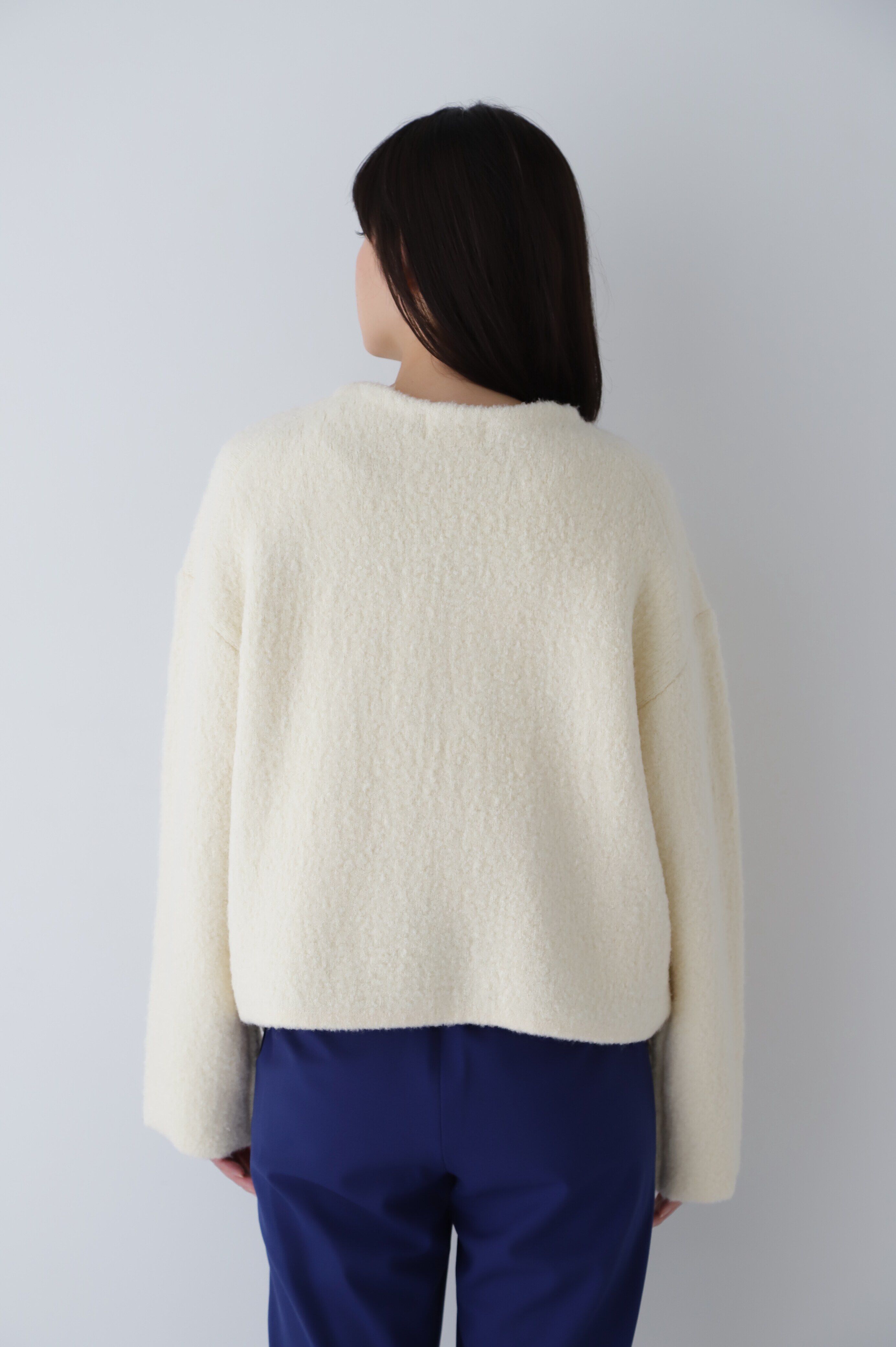  「◆接結ブークレニットプルオーバー」|ニット・セーター|