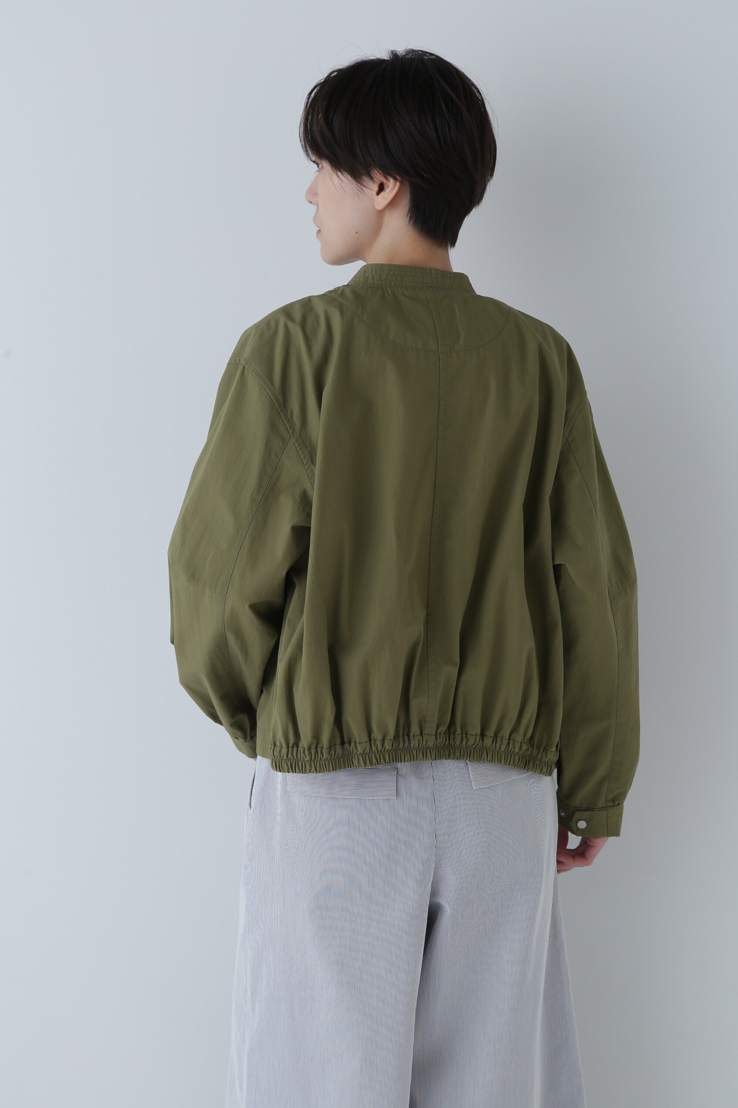  「◆ノーカラーショートブルゾン」|ブルゾン・スタジャン|