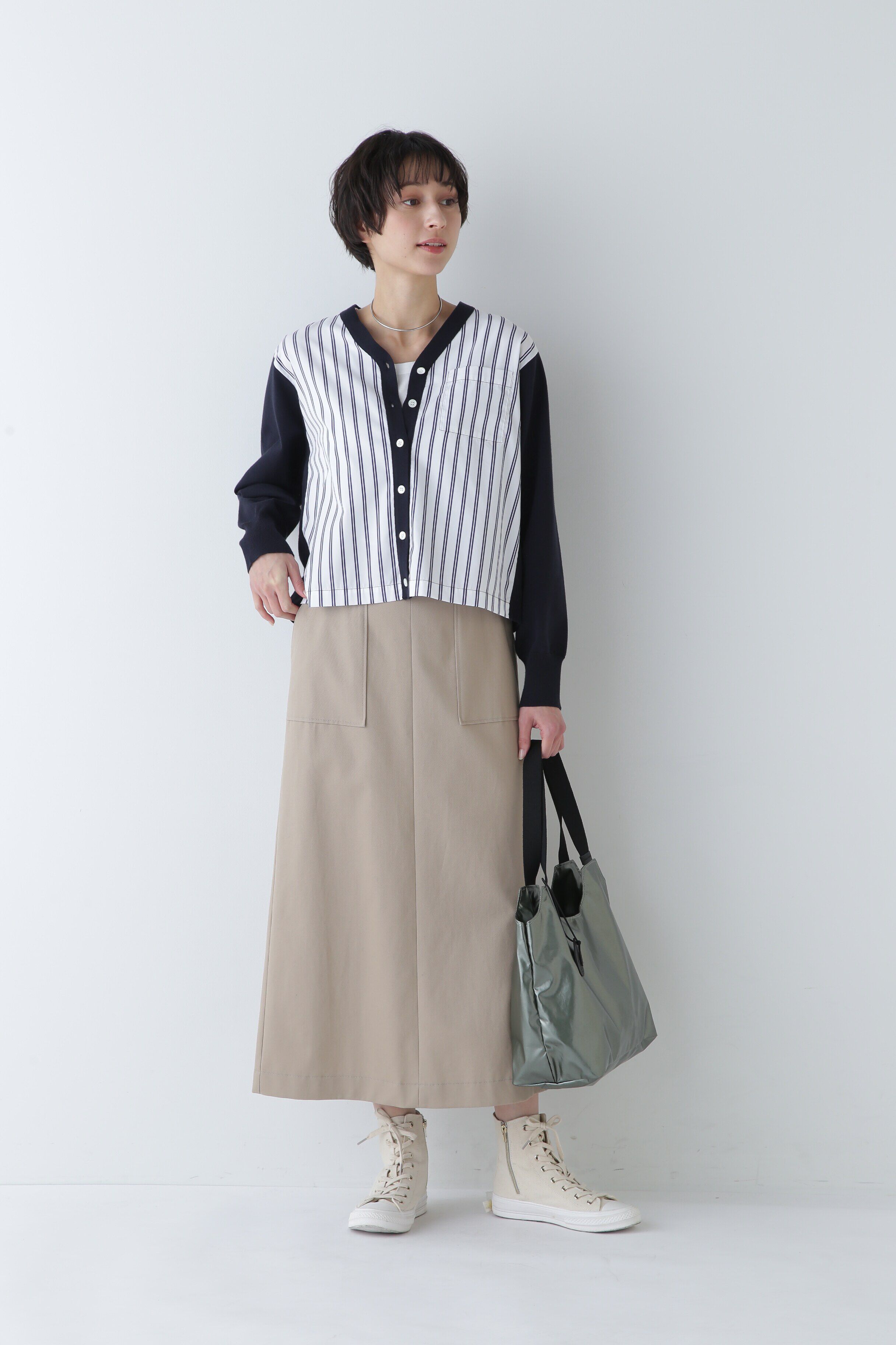  「◆布帛コンビニットカーディガン」|ニット・セーター|