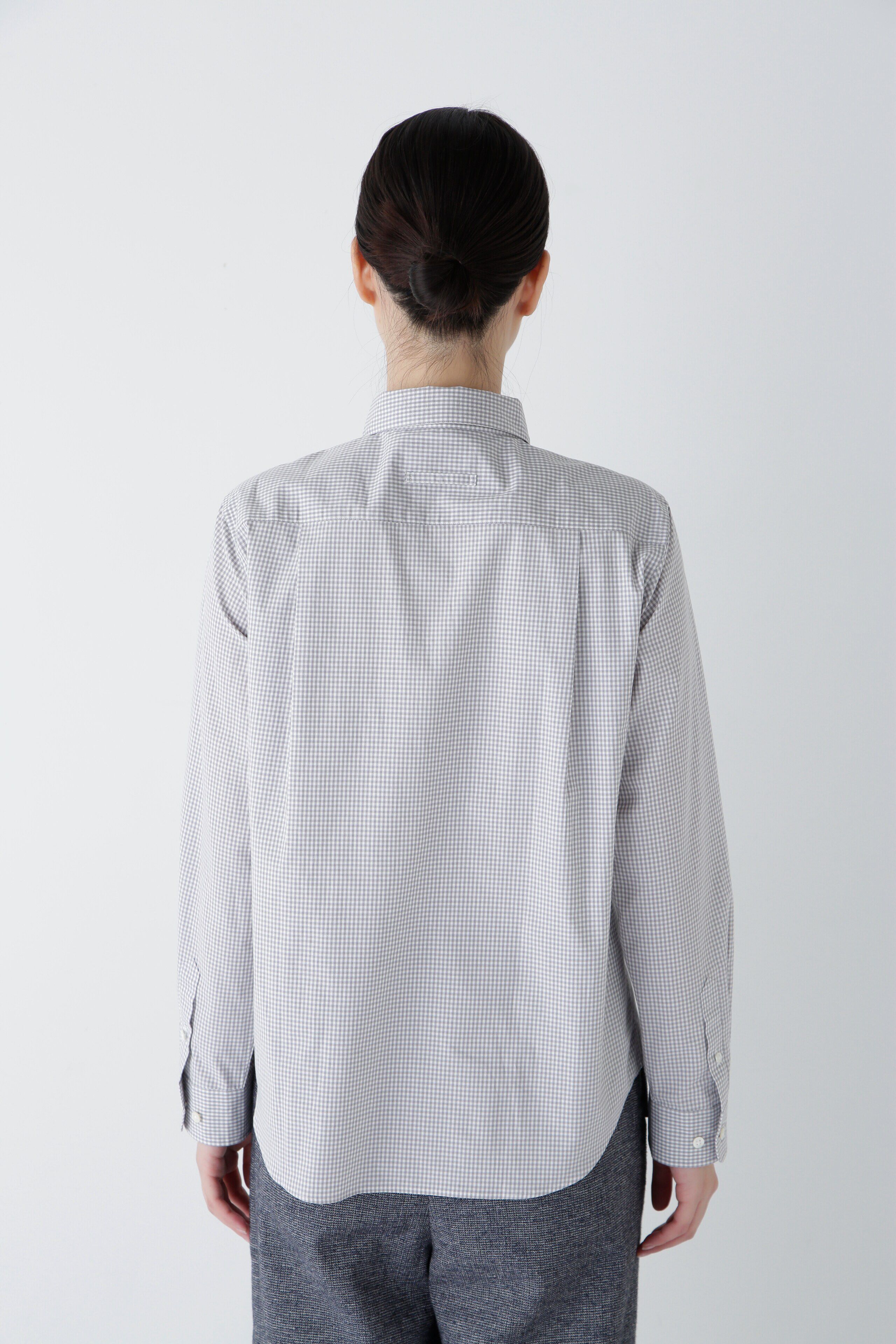  「ベーシックカラーギンガムシャツ」|シャツ・ブラウス|
