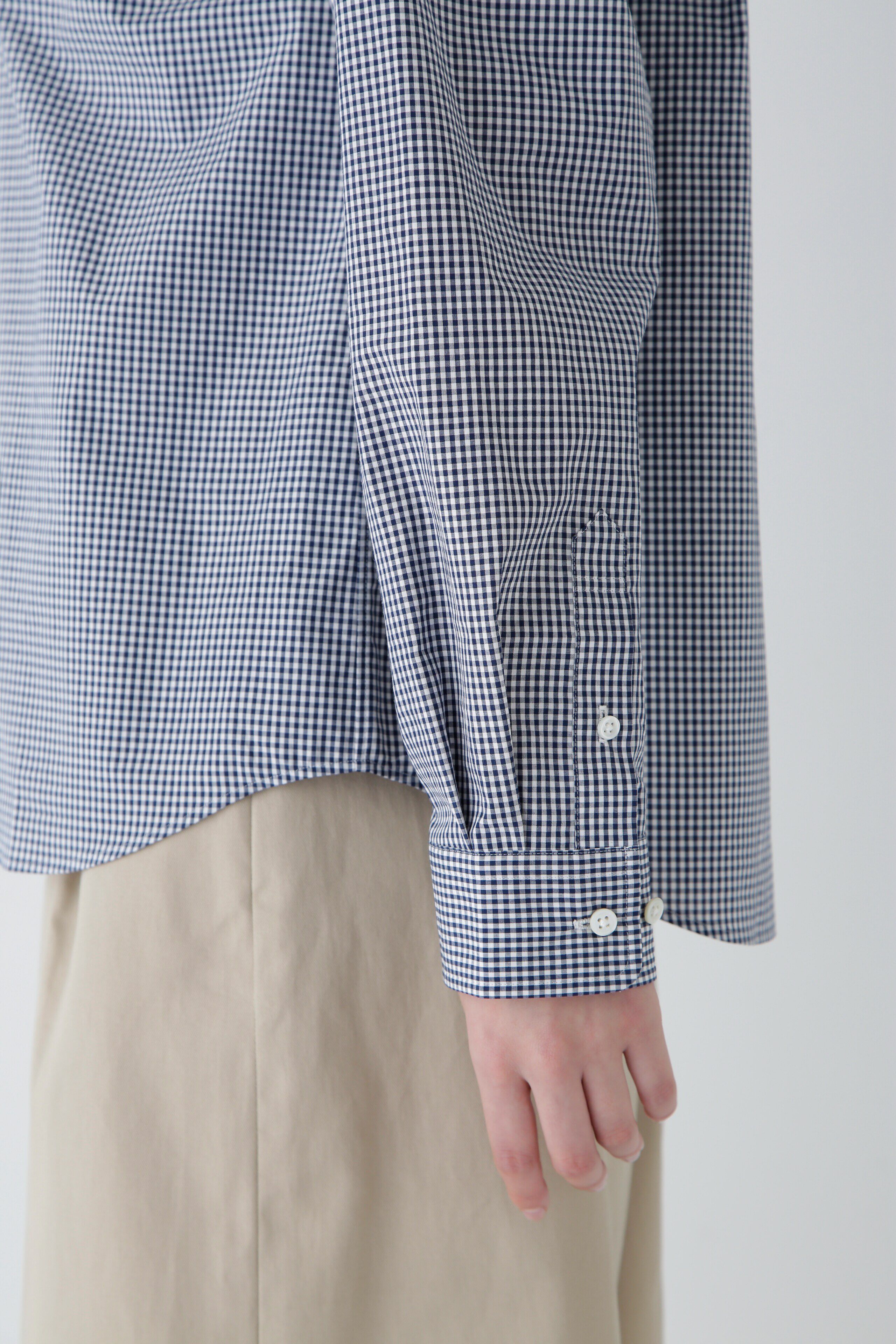  「ベーシックカラーギンガムシャツ」|シャツ・ブラウス|