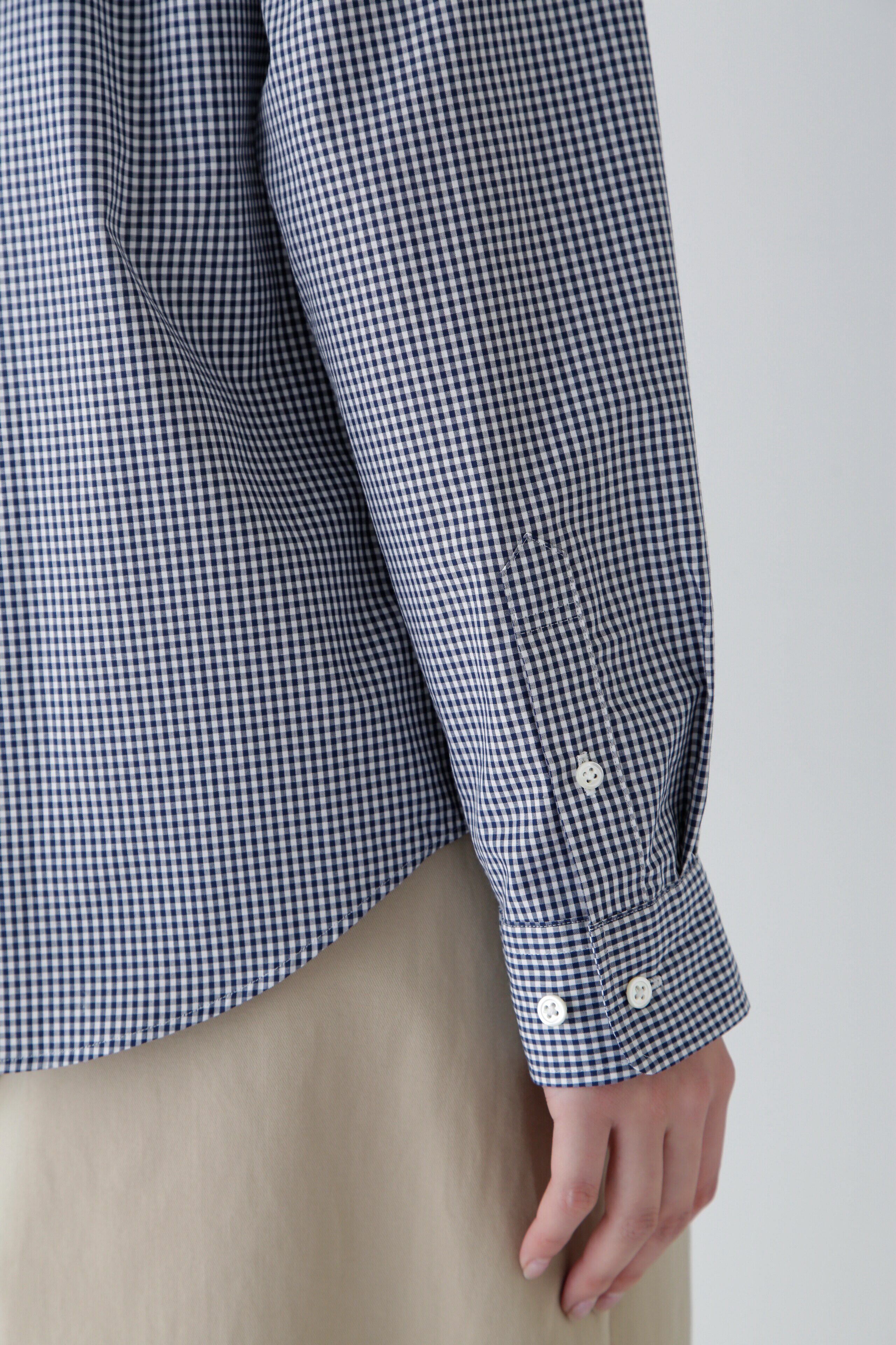  「ベーシックカラーギンガムシャツ」|シャツ・ブラウス|