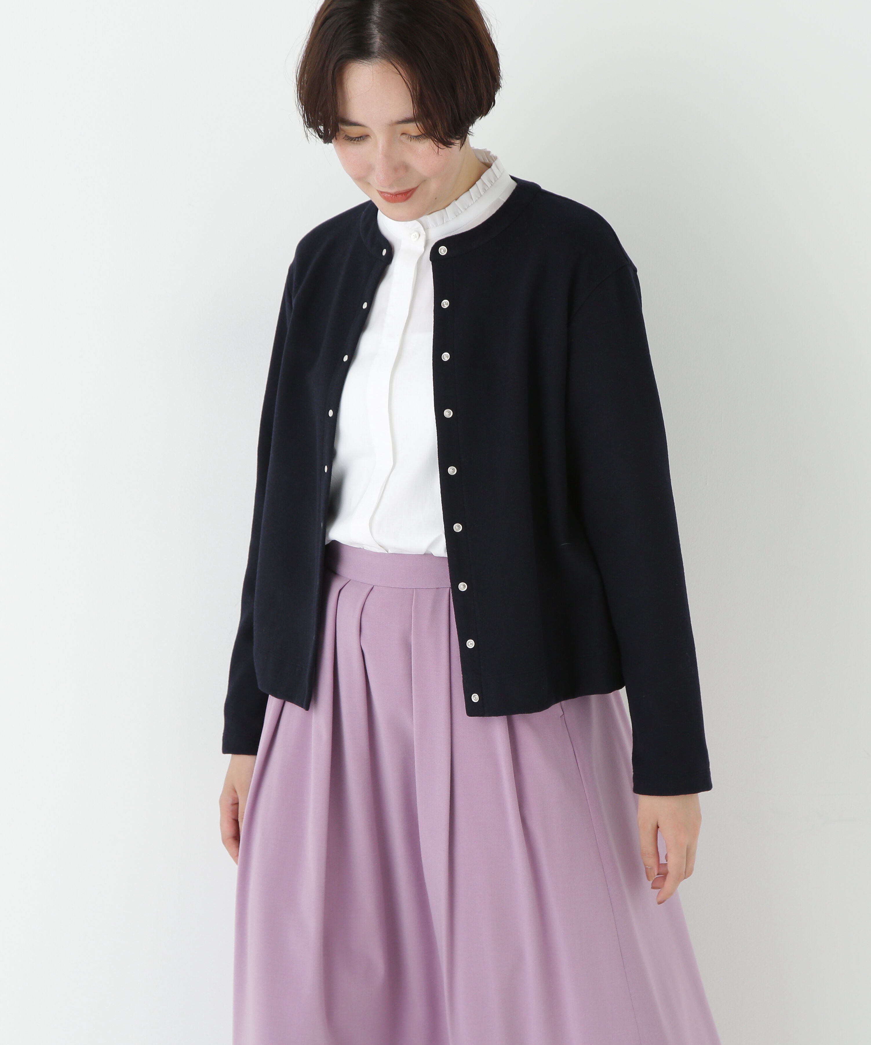  「◆ミルドジャージーカーディガン」|Tシャツ・カットソー|ネイビー