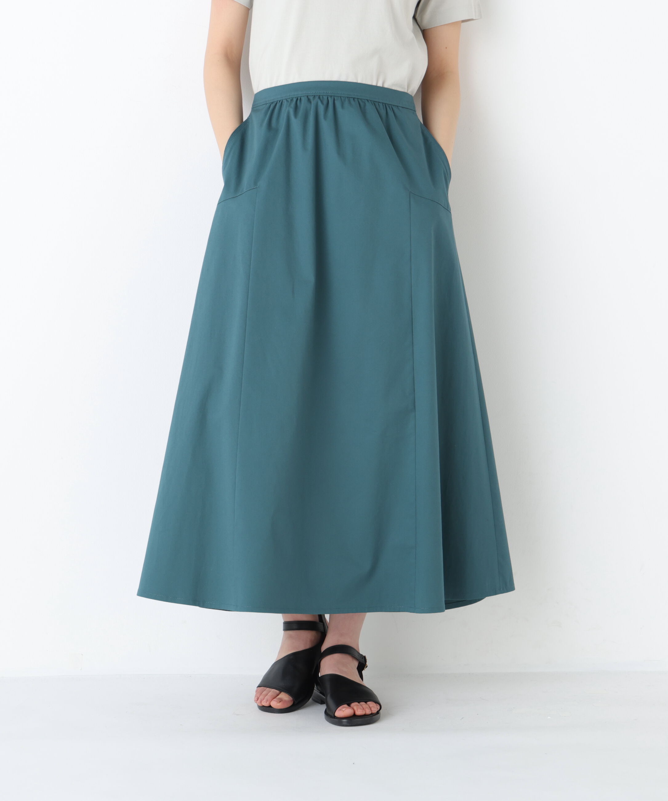  「◆ライトチノフレアスカート」|スカート|グリーン