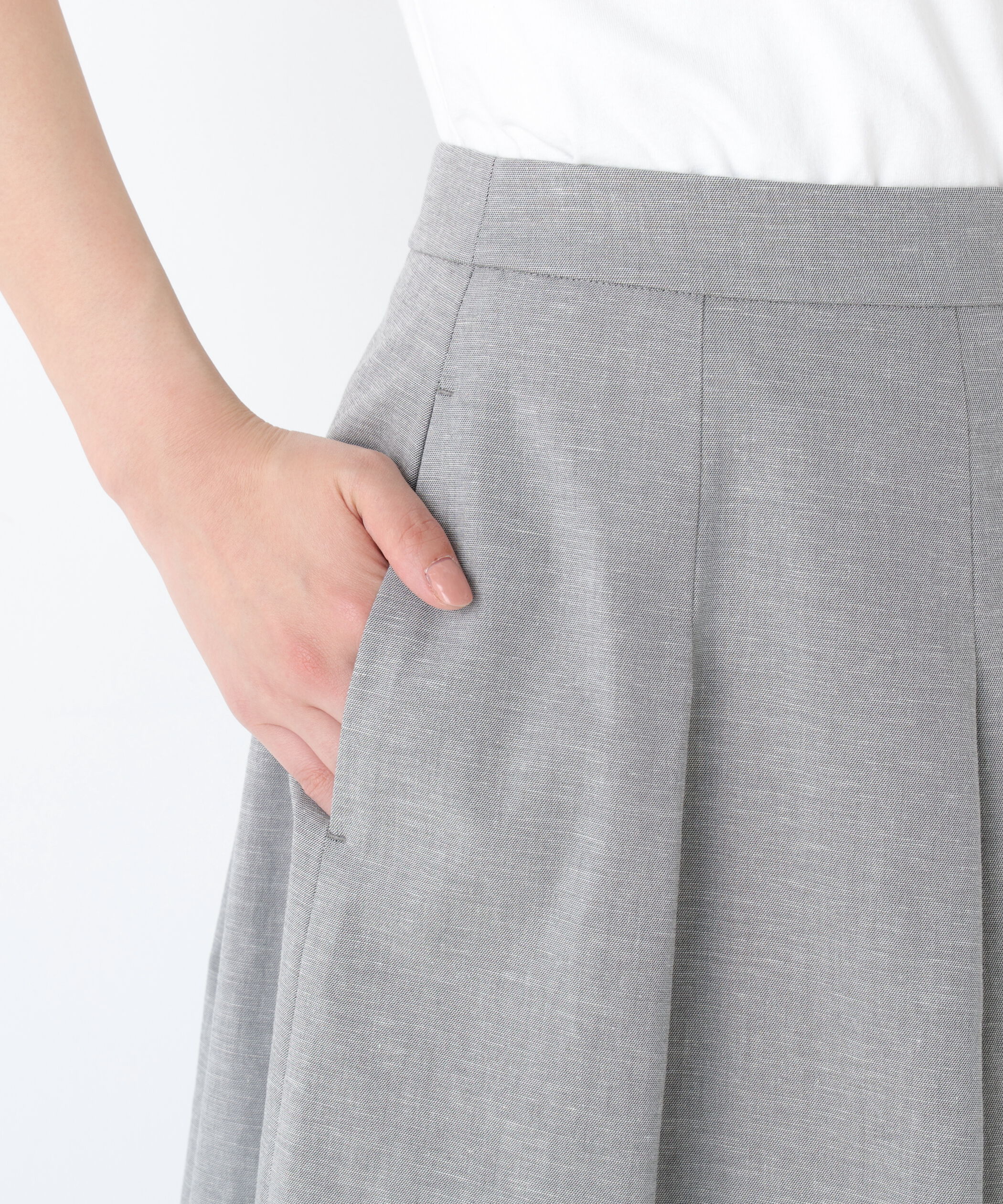  「◆リネン混ストレッチタンブラーセットアップ」|ワンピース|