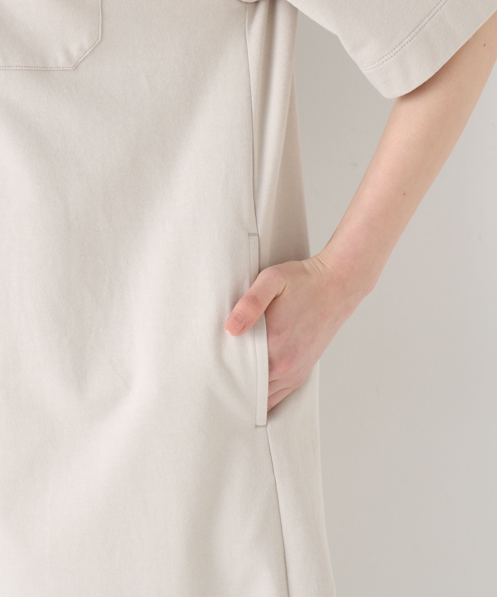  「◆ハーフジップカットソーワンピース」|ワンピース|