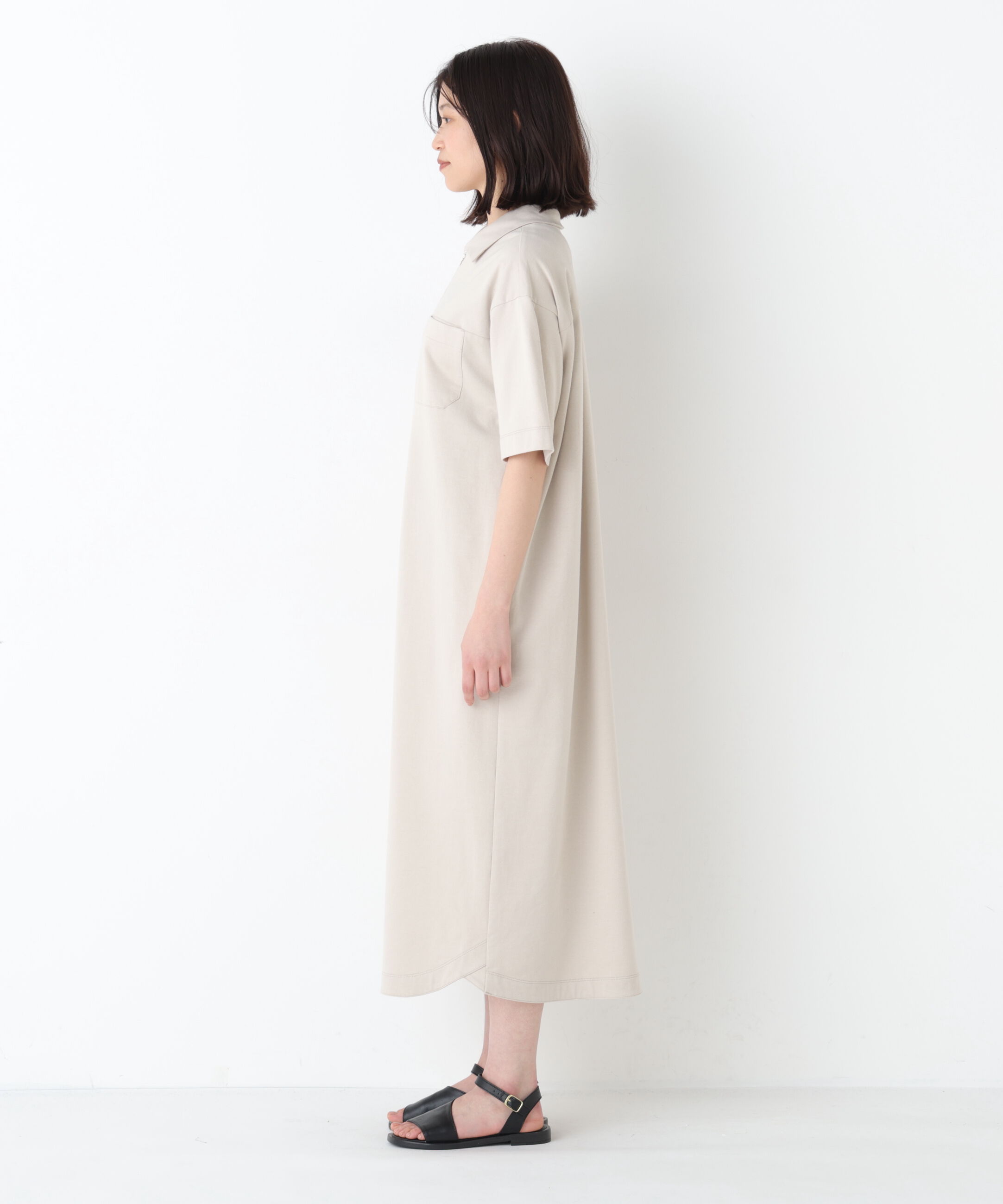  「◆ハーフジップカットソーワンピース」|ワンピース|