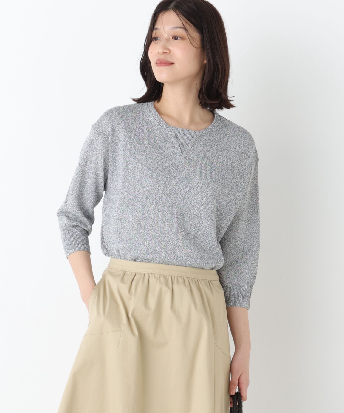  「◆ペーパーヤーンクルーネックＰ／Ｏ」|ニット・セーター|