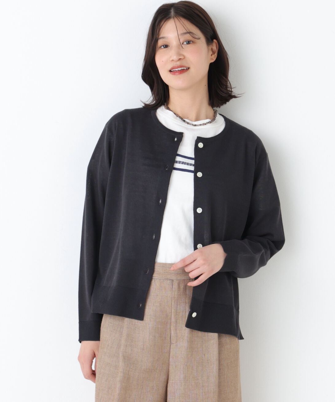  「◆クルーネックニットカーディガン」|ニット・セーター|