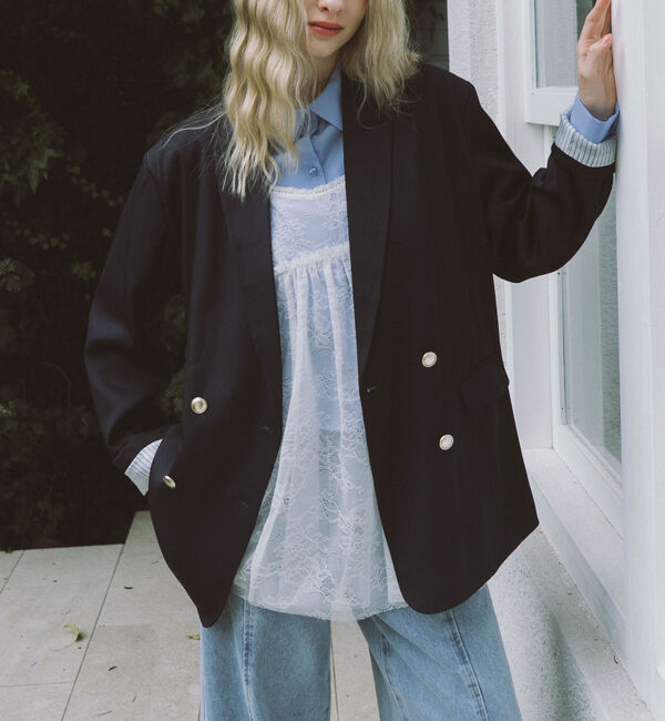 archives「金釦オーバーショルダーテーラードジャケット」|テーラードジャケット|NAVY