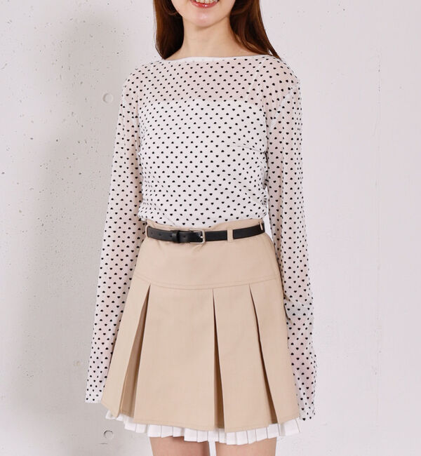 archives「フロッキーハートチュールクルーネックＴＯＰＳ」|Tシャツ・カットソー|