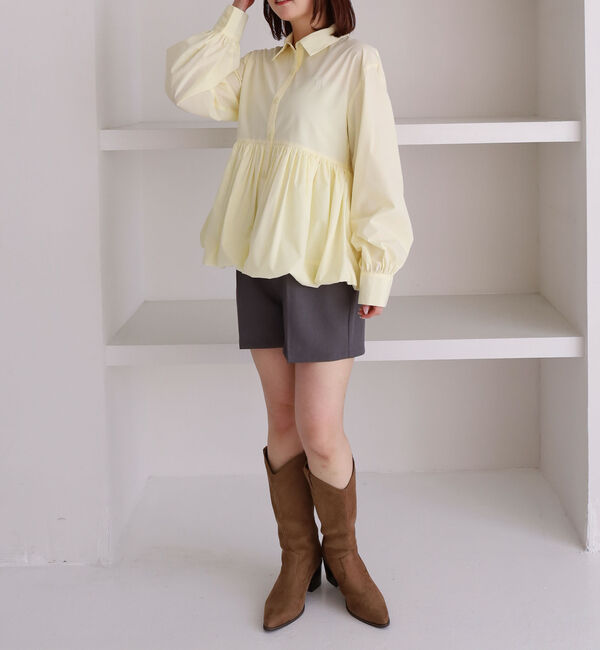 archives「【ＯＮかわ】バルーンペプラムシャツ」|シャツ・ブラウス|