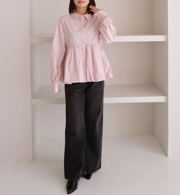 archives「【ＯＮかわ】バルーンペプラムシャツ」|シャツ・ブラウス|