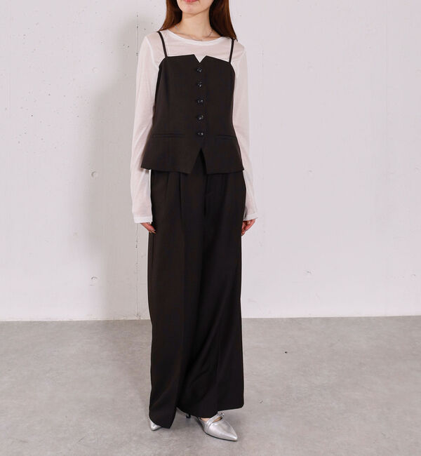 archives「【ＯＮかわ】ウォッシャブルＦボタンビスチェ」|シャツ・ブラウス|