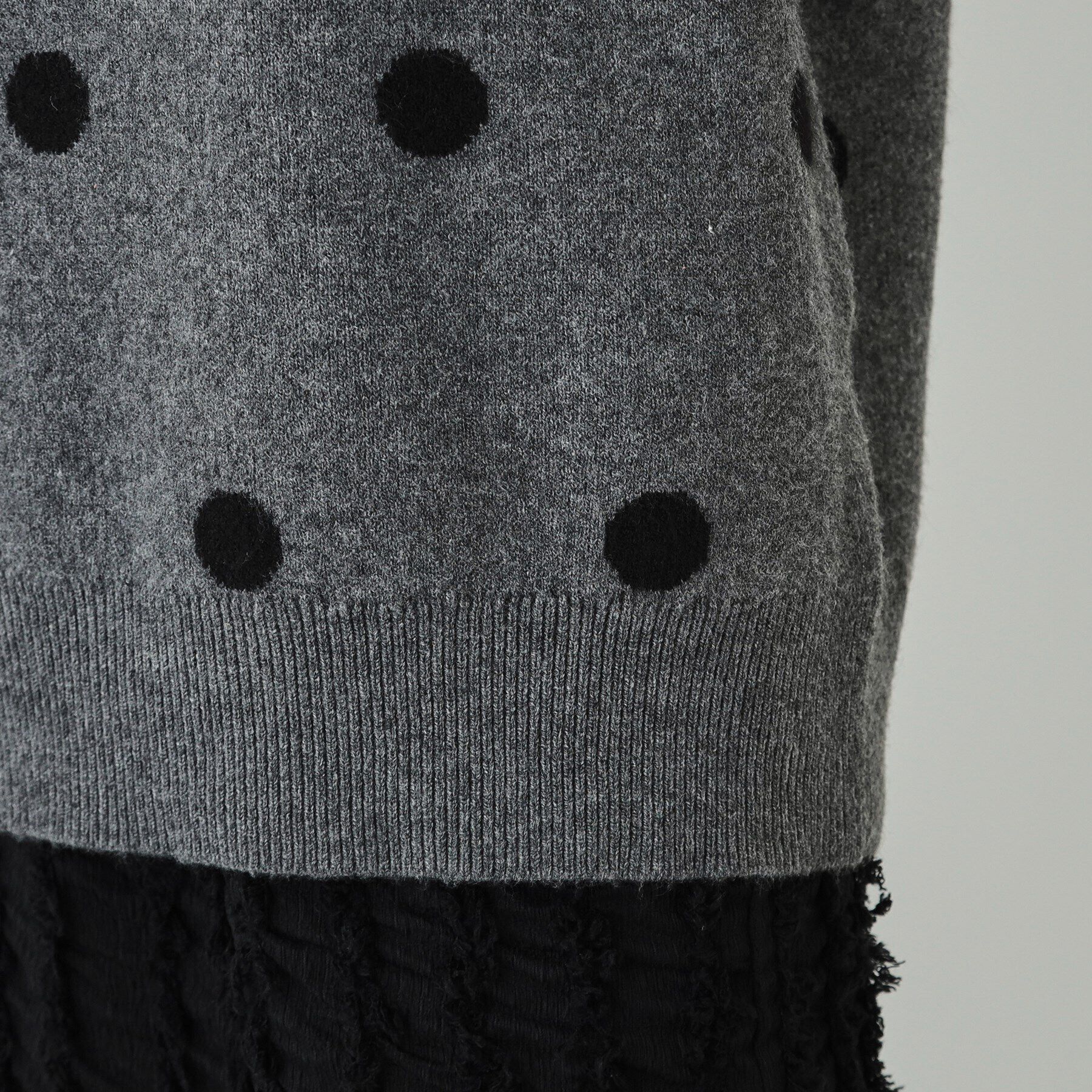 SHOO･LA･RUE「【洗える/S-LL】 ドット柄が目を惹く ゆったりジャカードニット」|ニット・セーター|