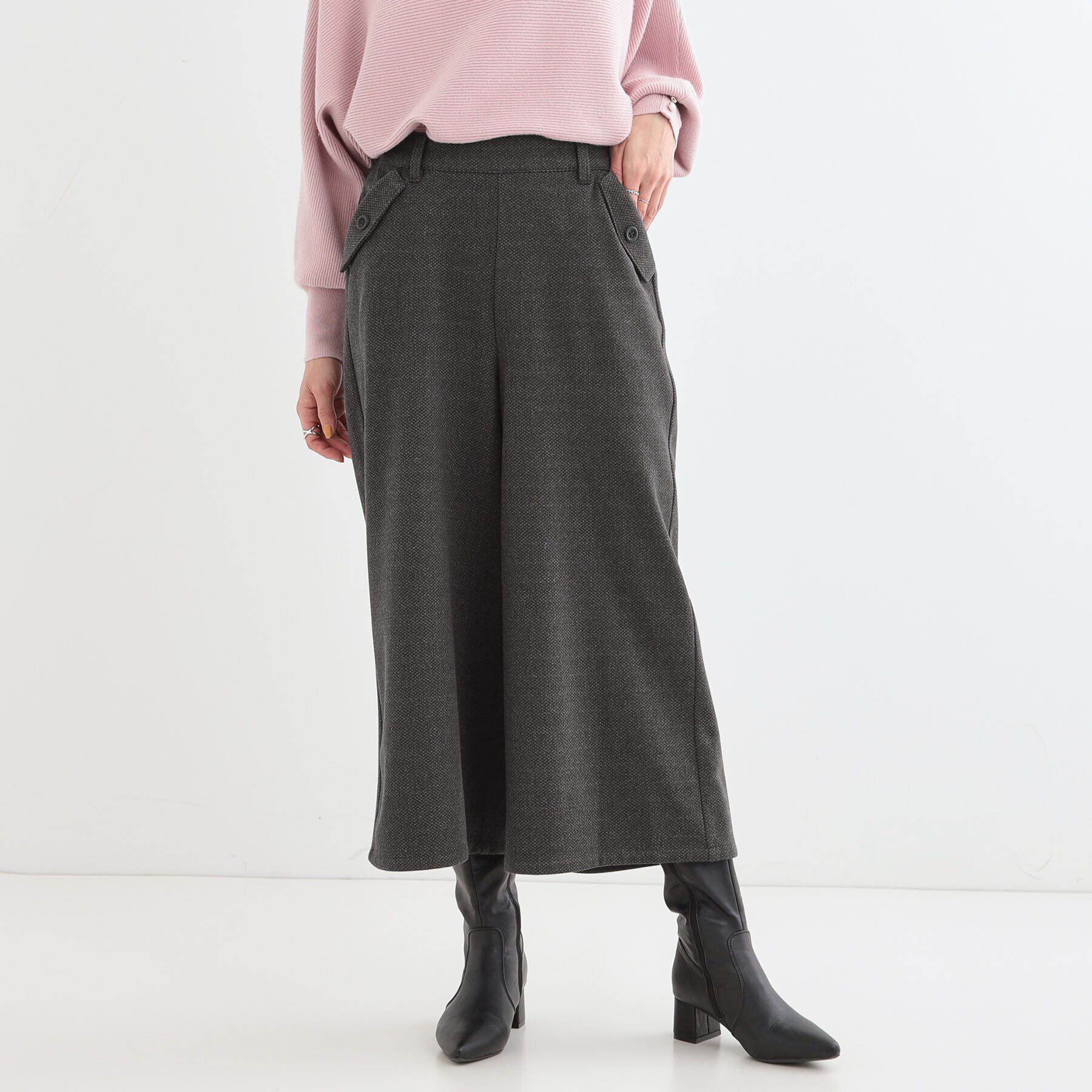 SHOO･LA･RUE「【S-LL】お尻や太ももをカバーしてくれる あったかガウチョパンツ」|その他|