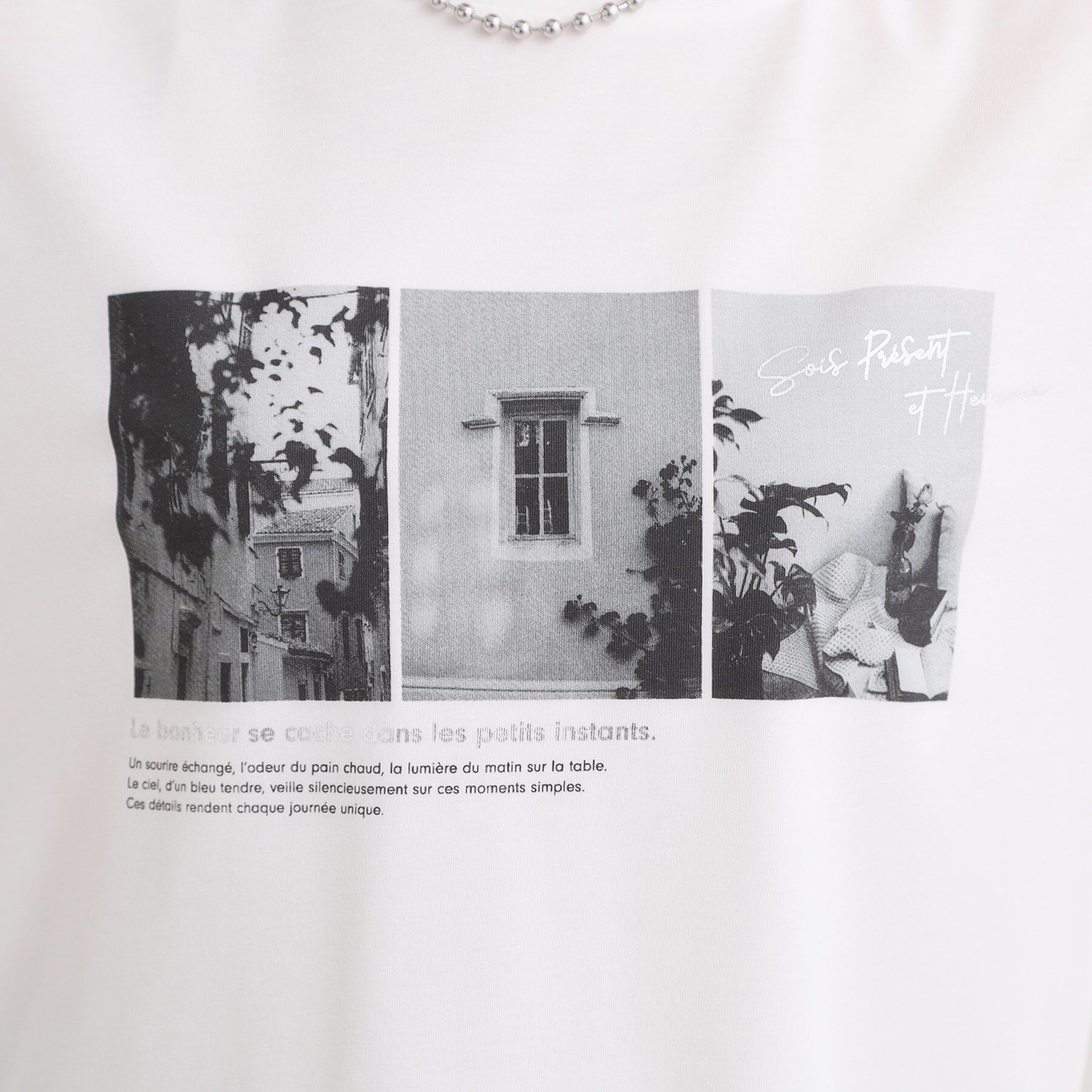 SHOO･LA･RUE「【ひんやり/S-LL】大人の五分袖プリントTシャツ」|Tシャツ・カットソー|