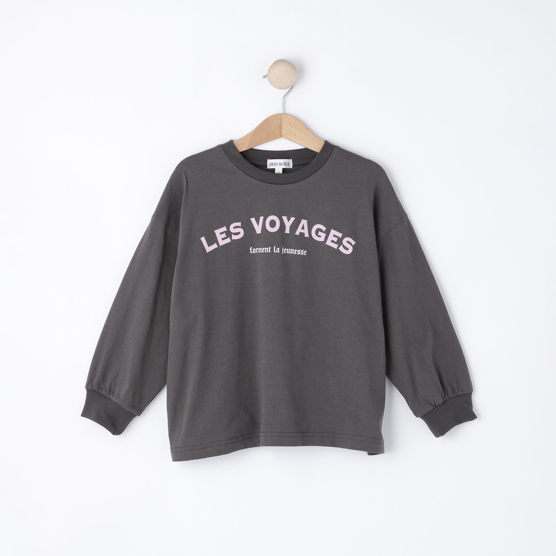 SHOO･LA･RUE「【100-150cm/レディースリンク】プリントアソートロンT」|Tシャツ・カットソー|チャコールグレー(4