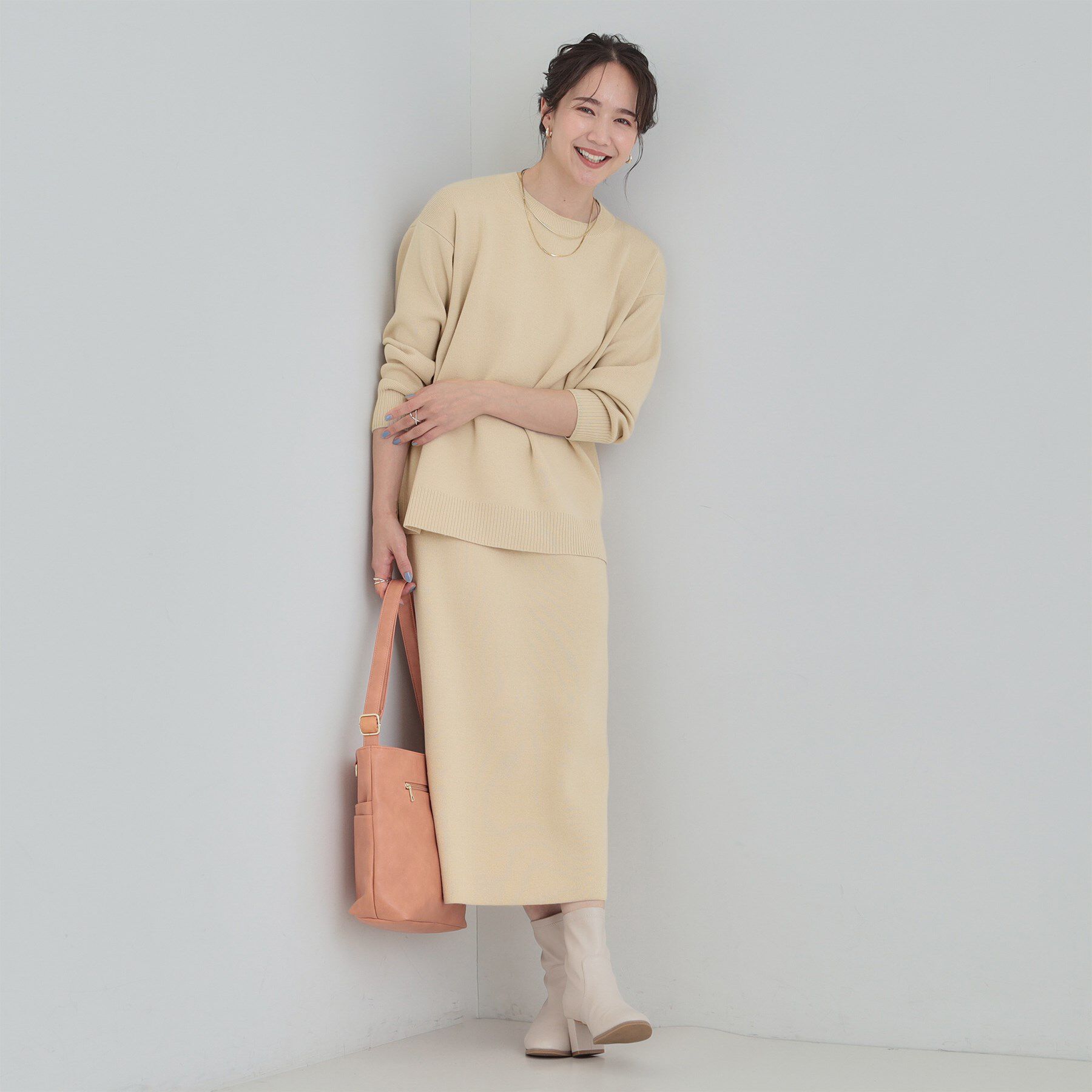 SHOO･LA･RUE「【洗濯機可/セットアップ可/毛玉になりにくい】さりげないラメ使いで差をつける クルーネックニット」|ニット・セーター|