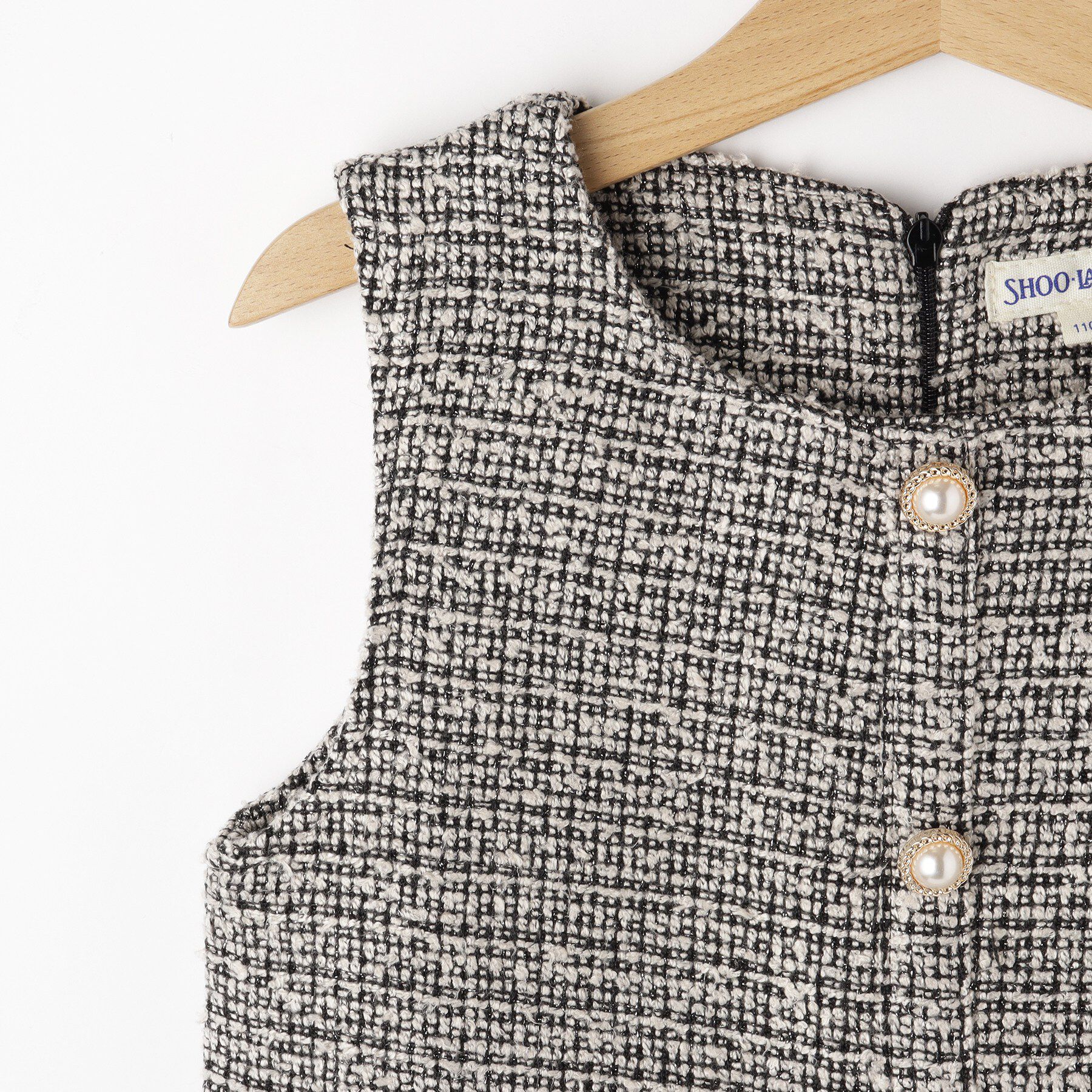 SHOO･LA･RUE「【110-140cm/プチセレ】ツイードジャンパースカート」|ワンピース|