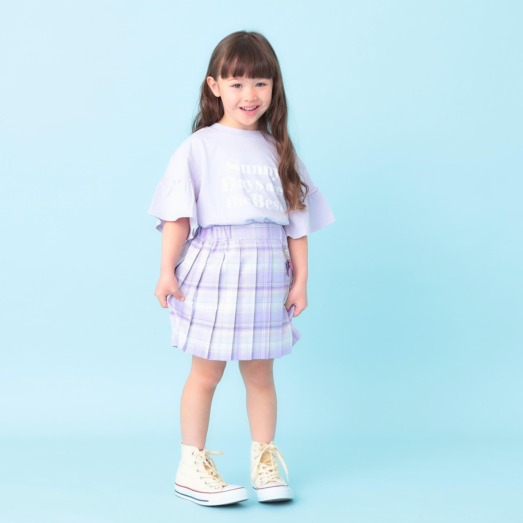 SHOO･LA･RUE「【100-150cm】フリルロゴTシャツ」|Tシャツ・カットソー|