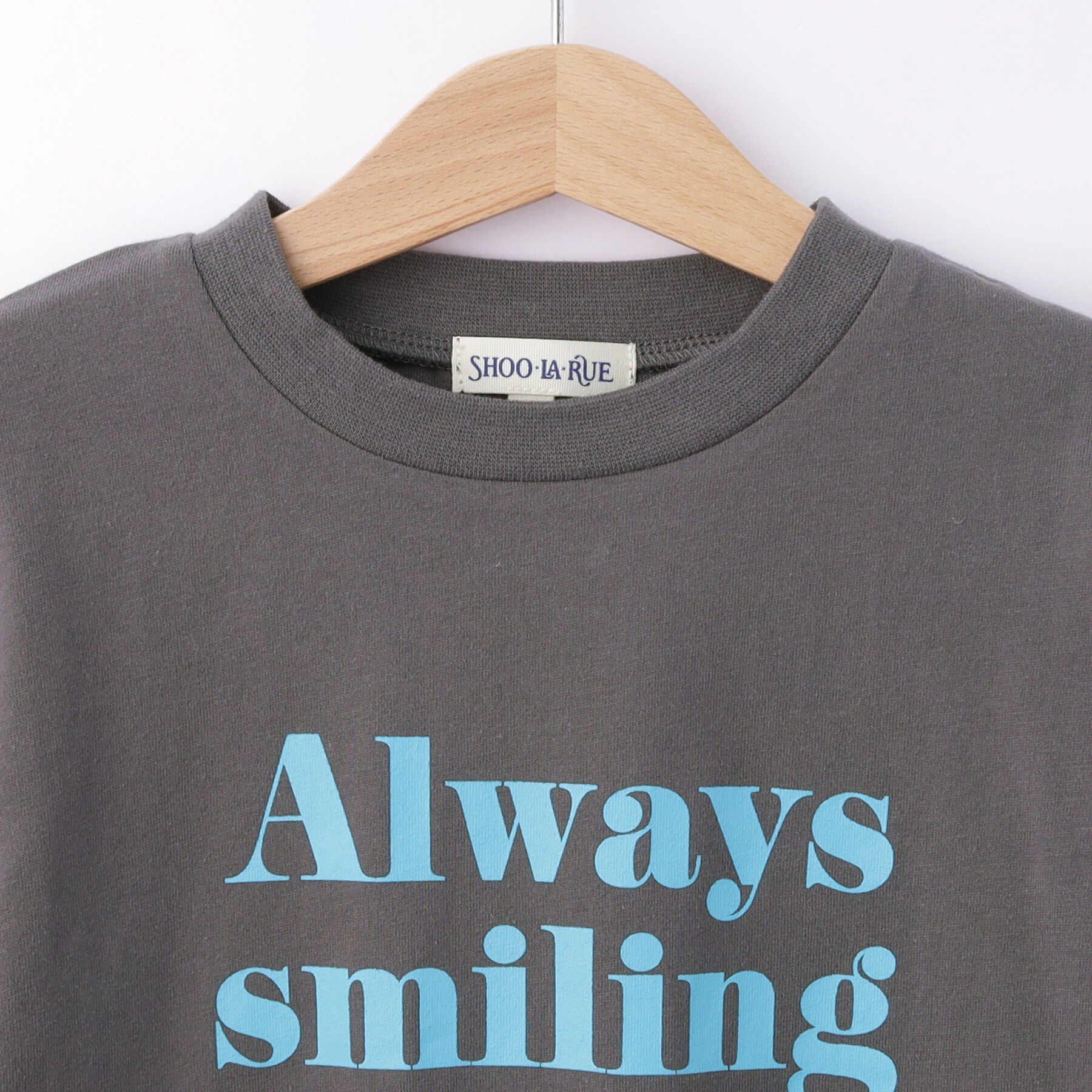 SHOO･LA･RUE「【100-150cm】フリルロゴTシャツ」|Tシャツ・カットソー|